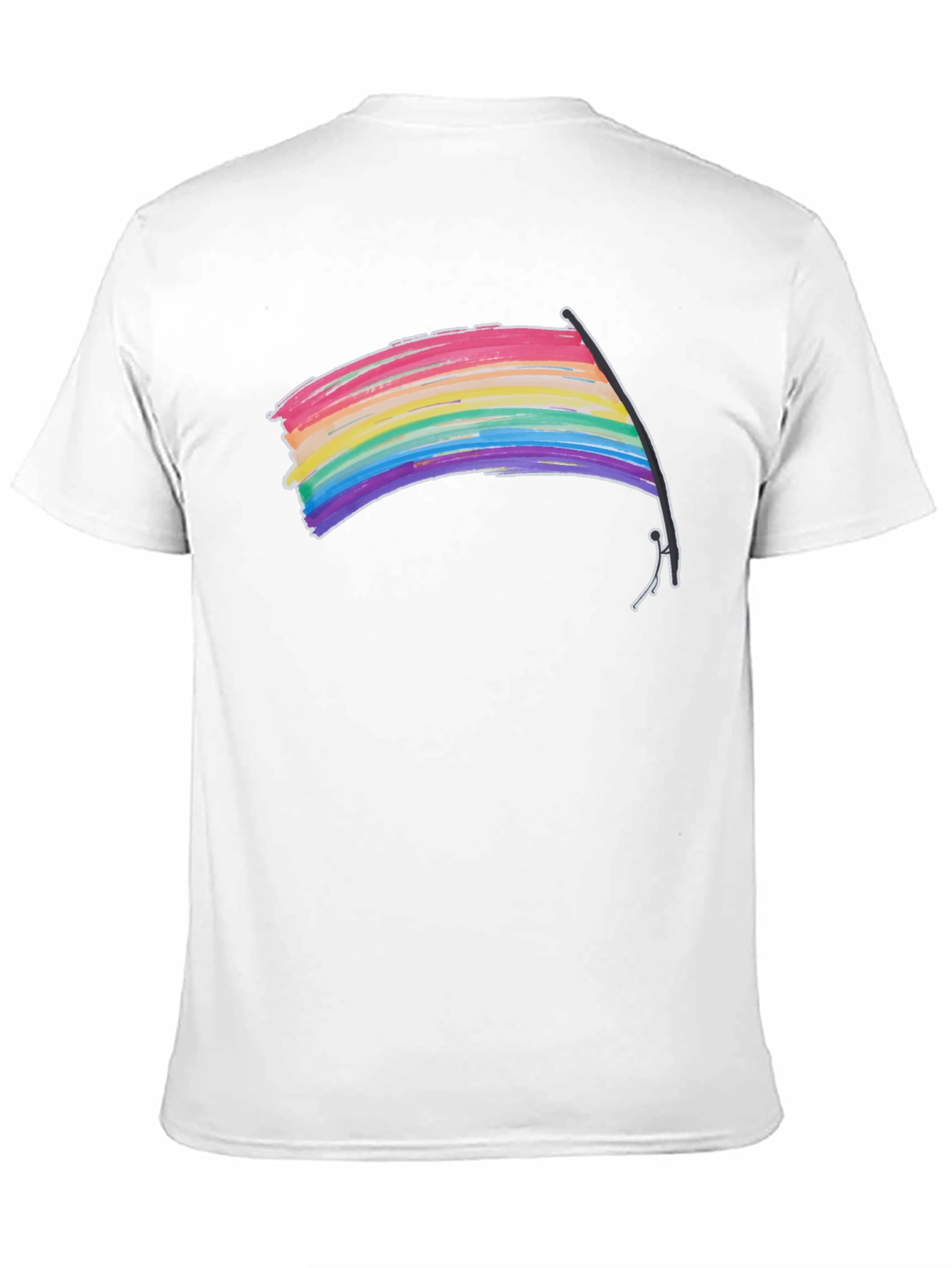 Rainbow Flag Graphic Tee - Black