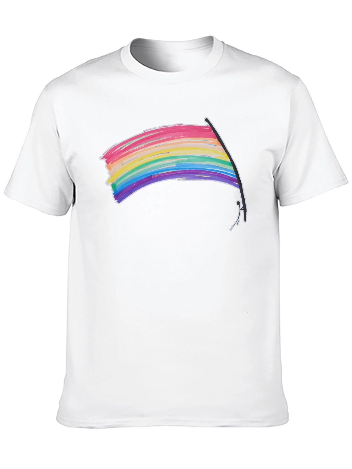 Rainbow Flag Graphic Tee - Black