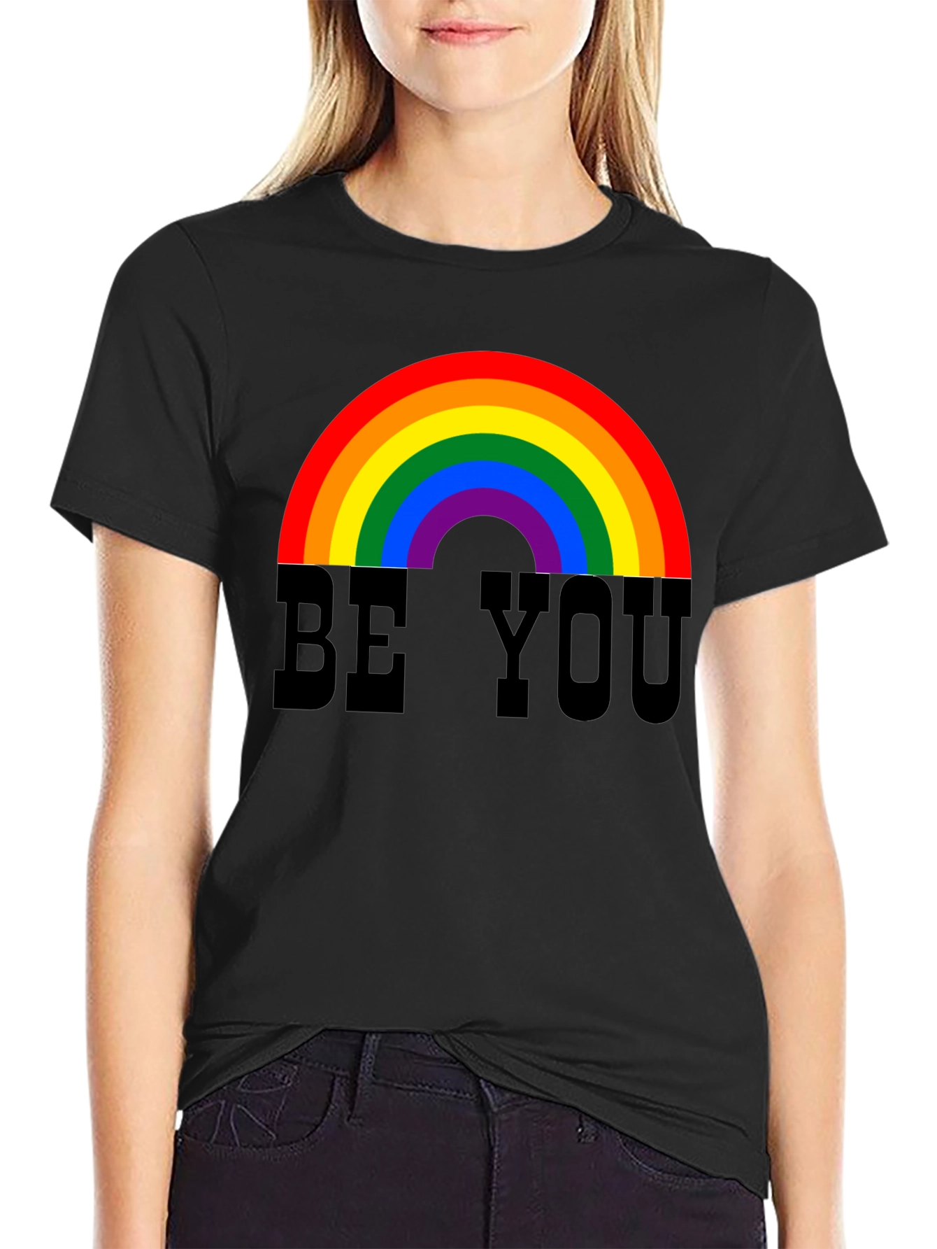 Be You Rainbow Graphic Tee