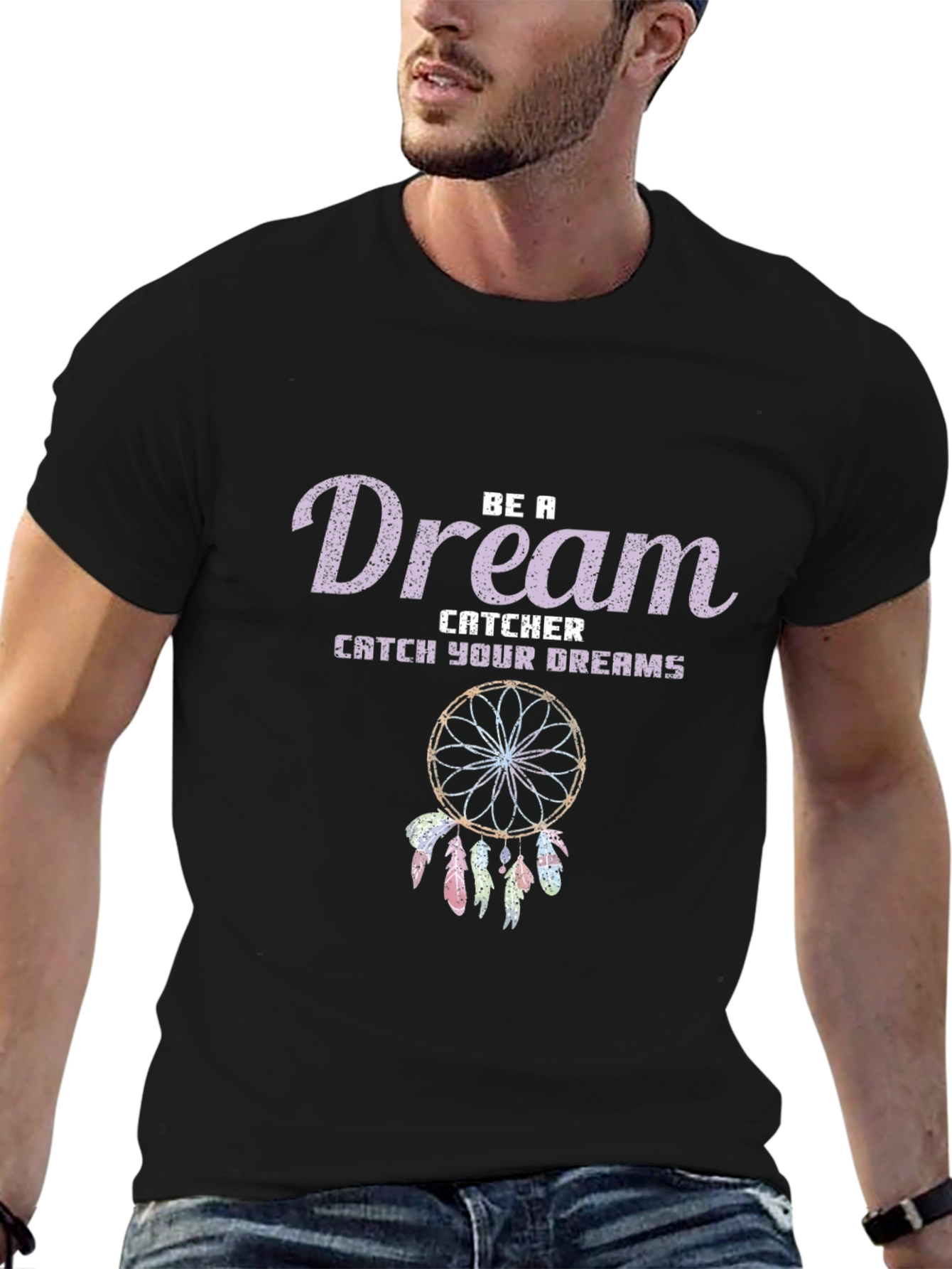 Dream Catcher Graphic Tee - Unisex Soft Black T-Shirt