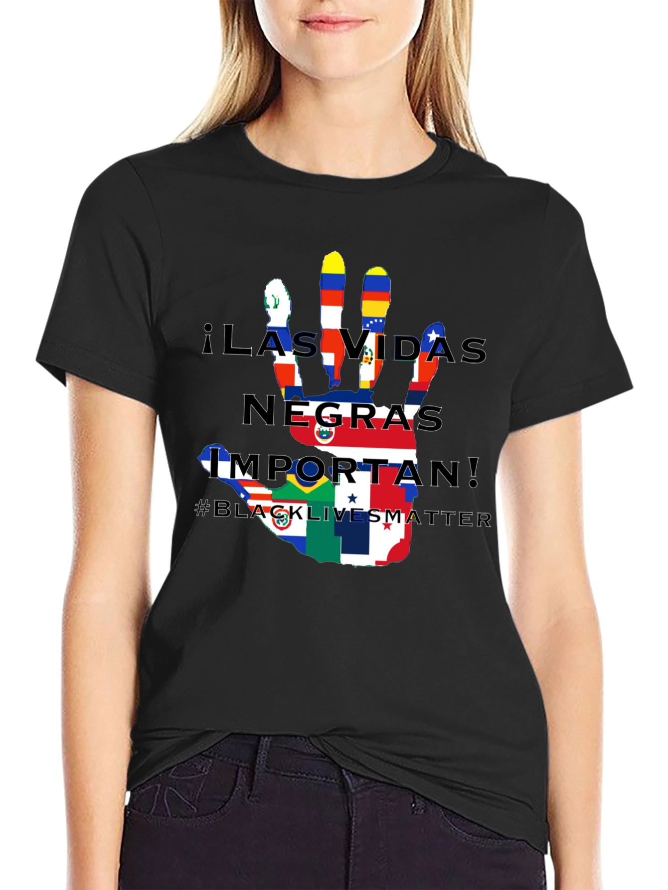 BLM Hand Flag T-Shirt - Black Lives Matter