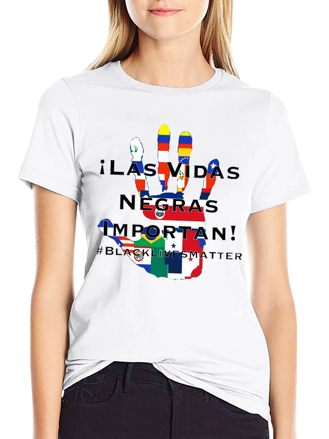 BLM Hand Flag T-Shirt - Black Lives Matter