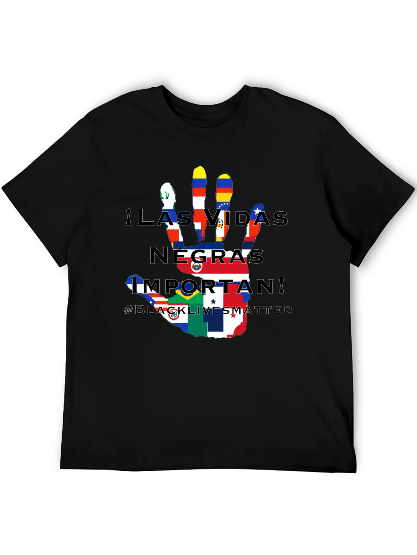 BLM Hand Flag T-Shirt - Black Lives Matter
