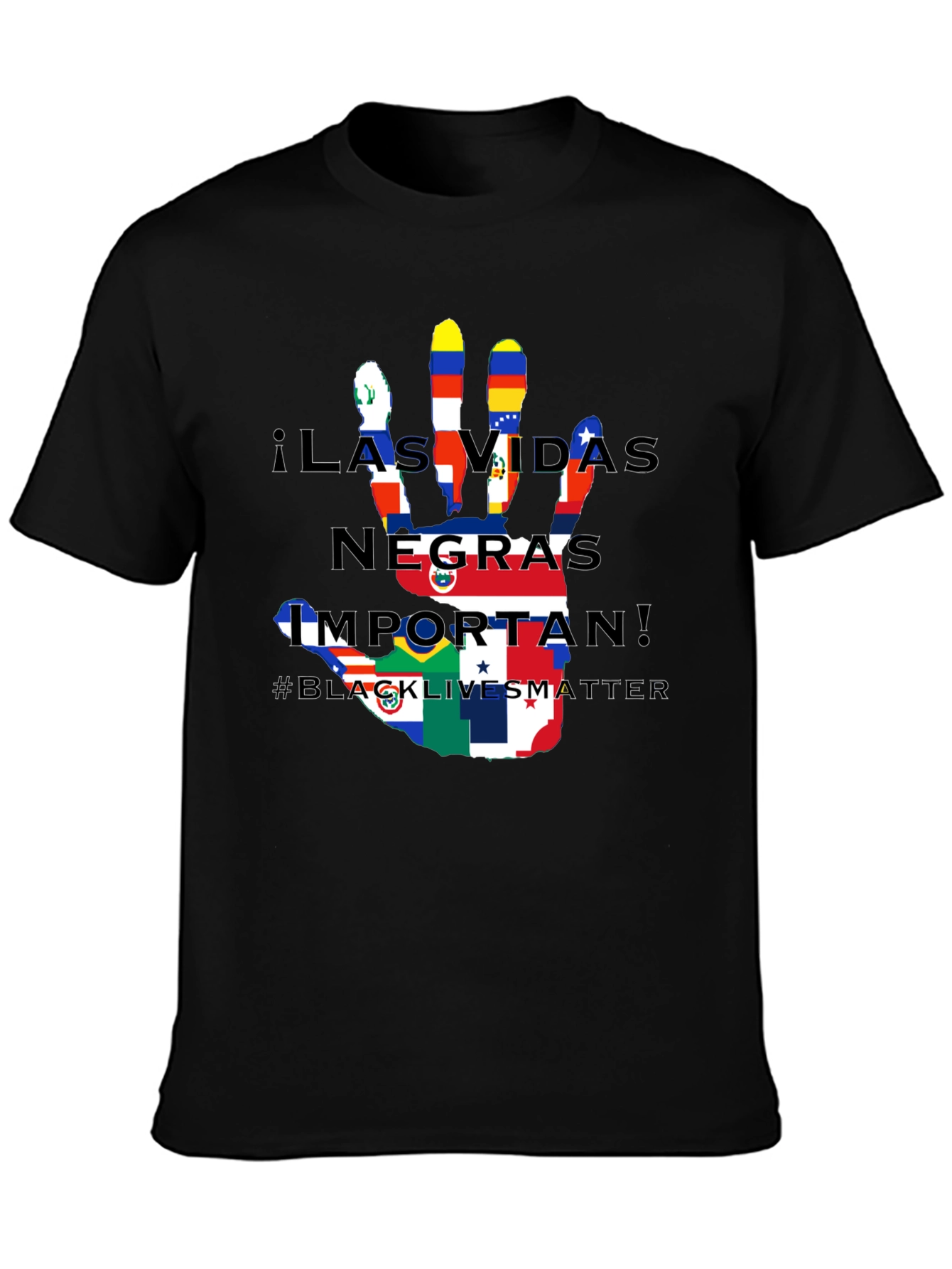 BLM Hand Flag T-Shirt - Black Lives Matter