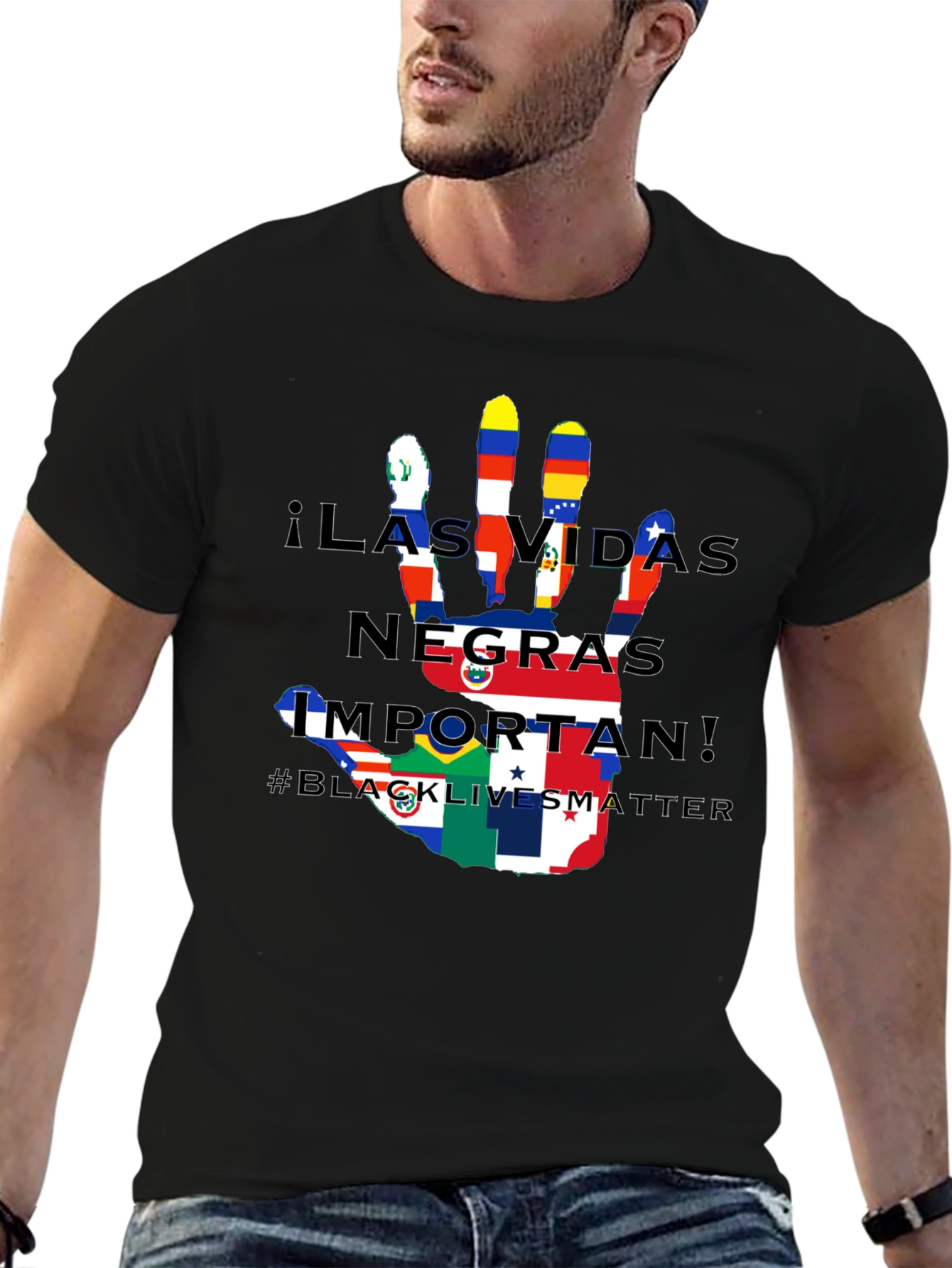 BLM Hand Flag T-Shirt - Black Lives Matter