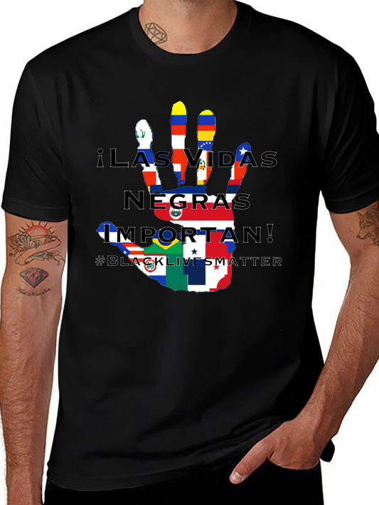 BLM Hand Flag T-Shirt - Black Lives Matter