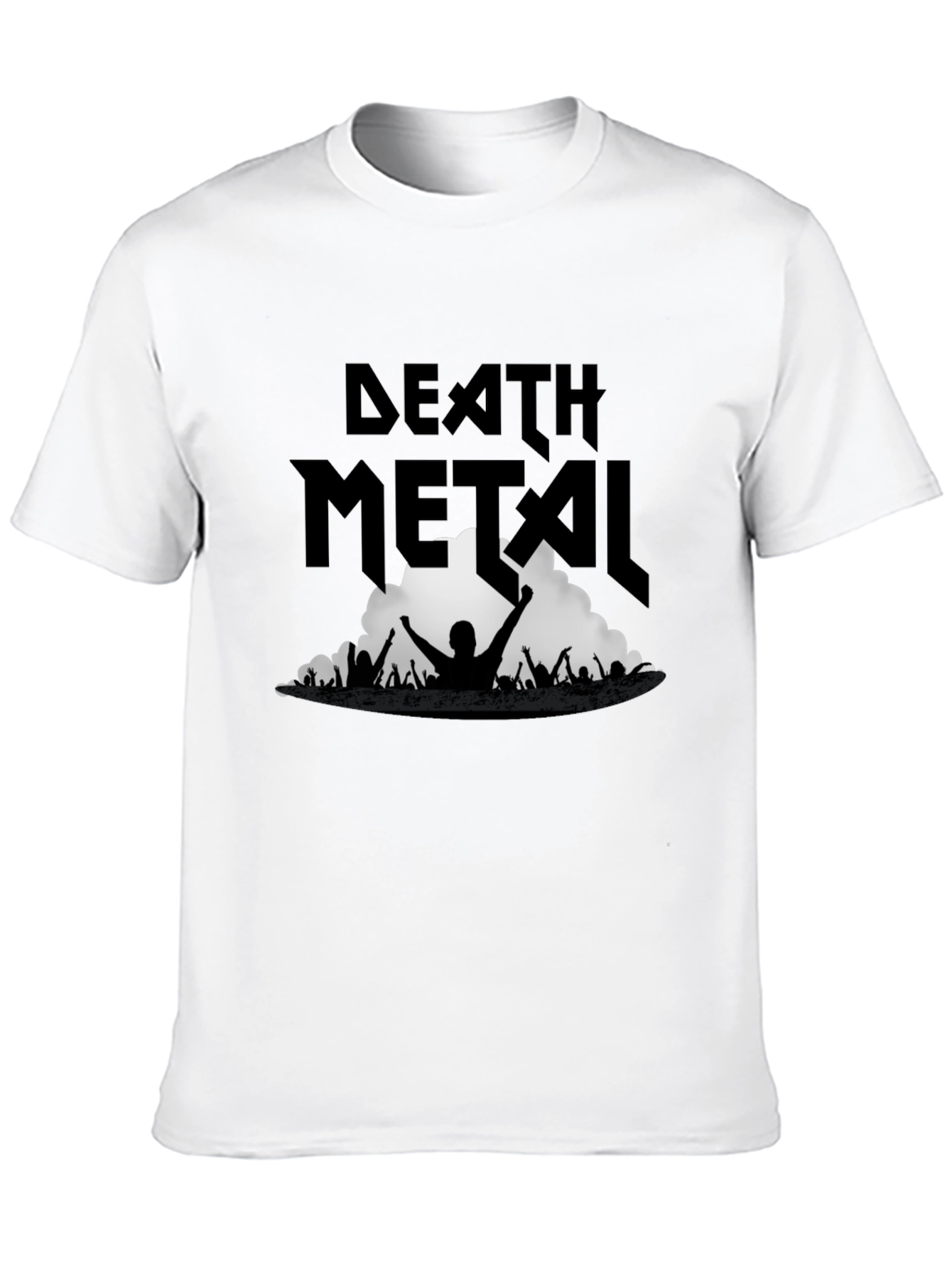 Death Metal Band Concert Graphic Tee - Black