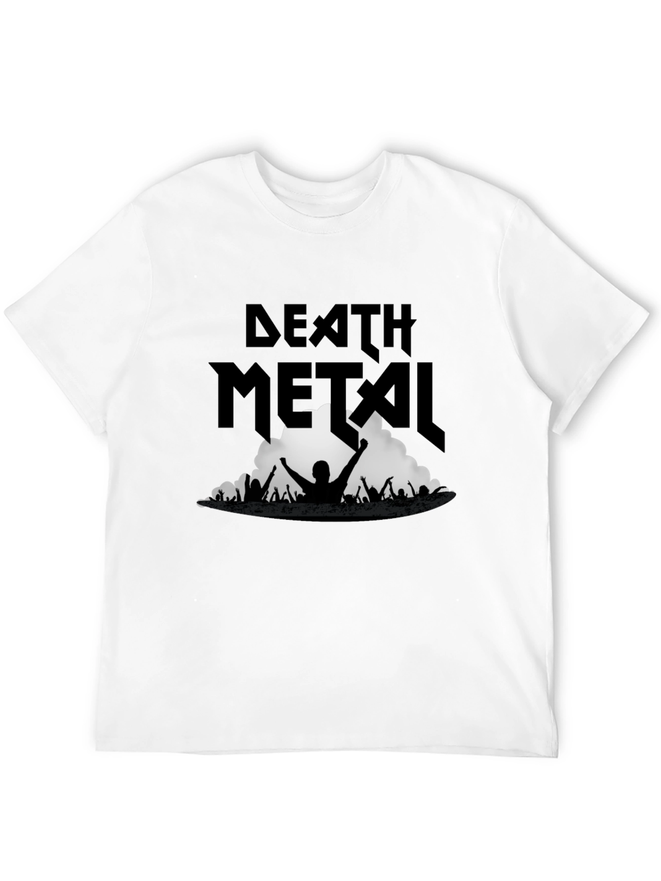 Death Metal Band Concert Graphic Tee - Black