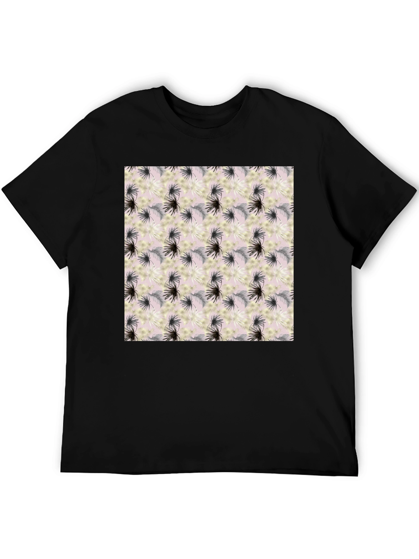 Floral Pattern Crew Neck T-Shirt