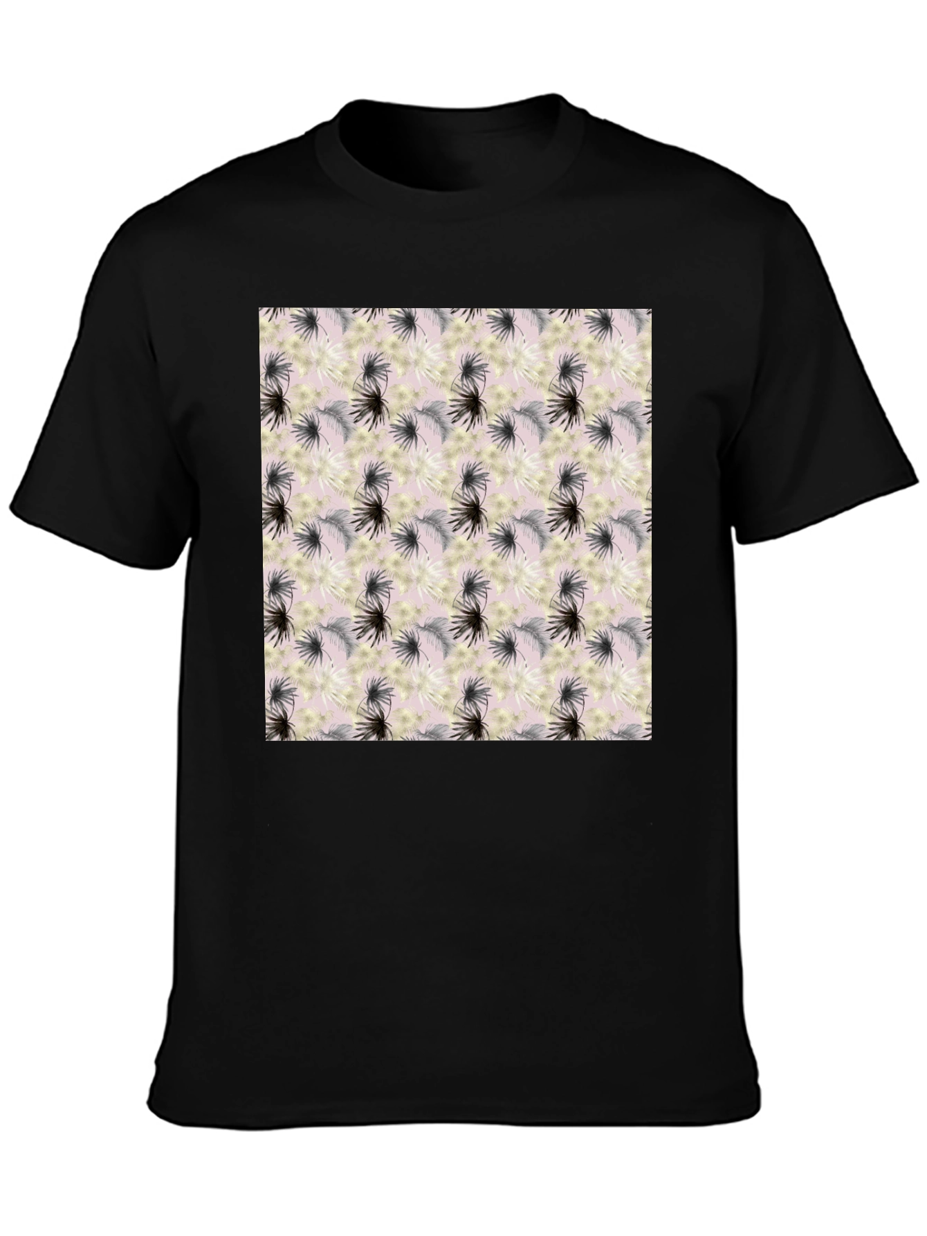 Floral Pattern Crew Neck T-Shirt