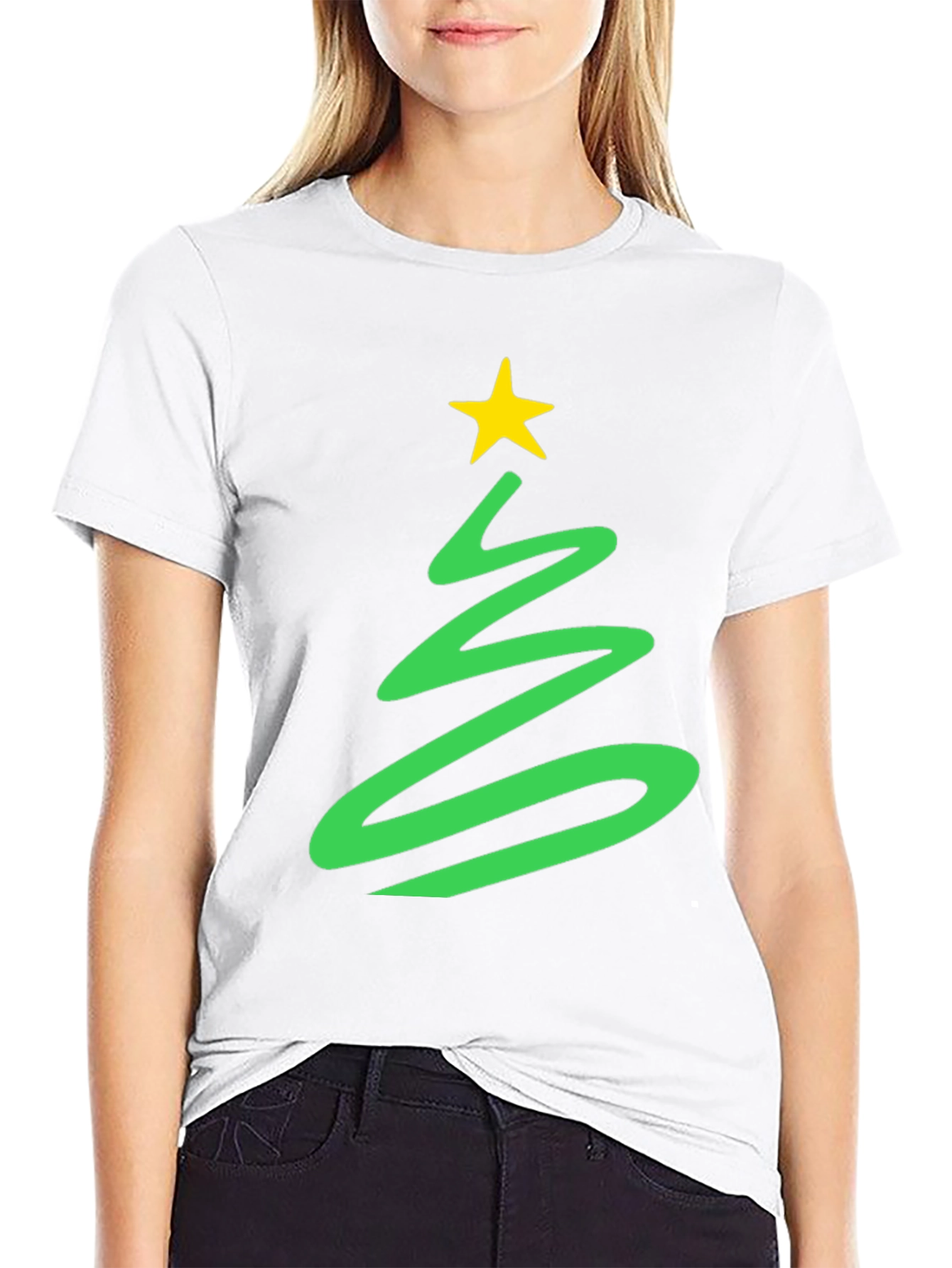 Festive Christmas Tree Graphic Tee - Holiday Spirit