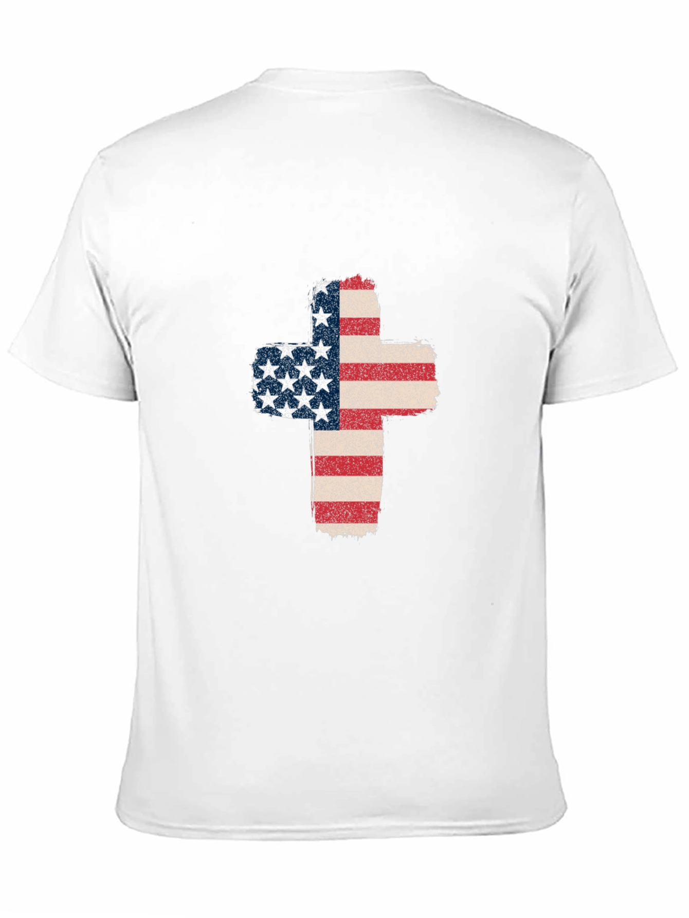 American Flag Cross Graphic T-Shirt