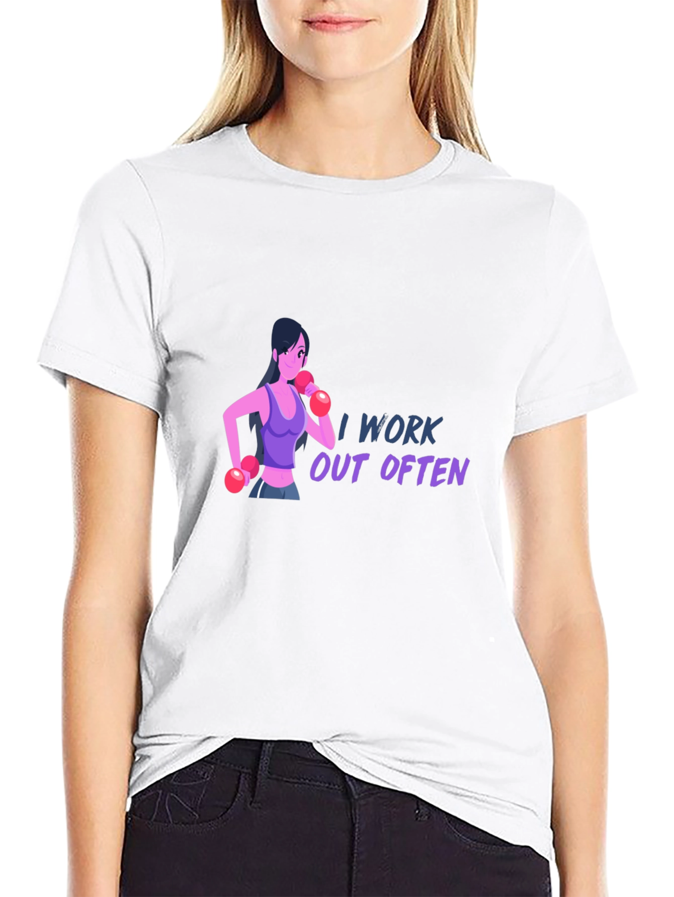 I Work Out Often T-Shirt - Black