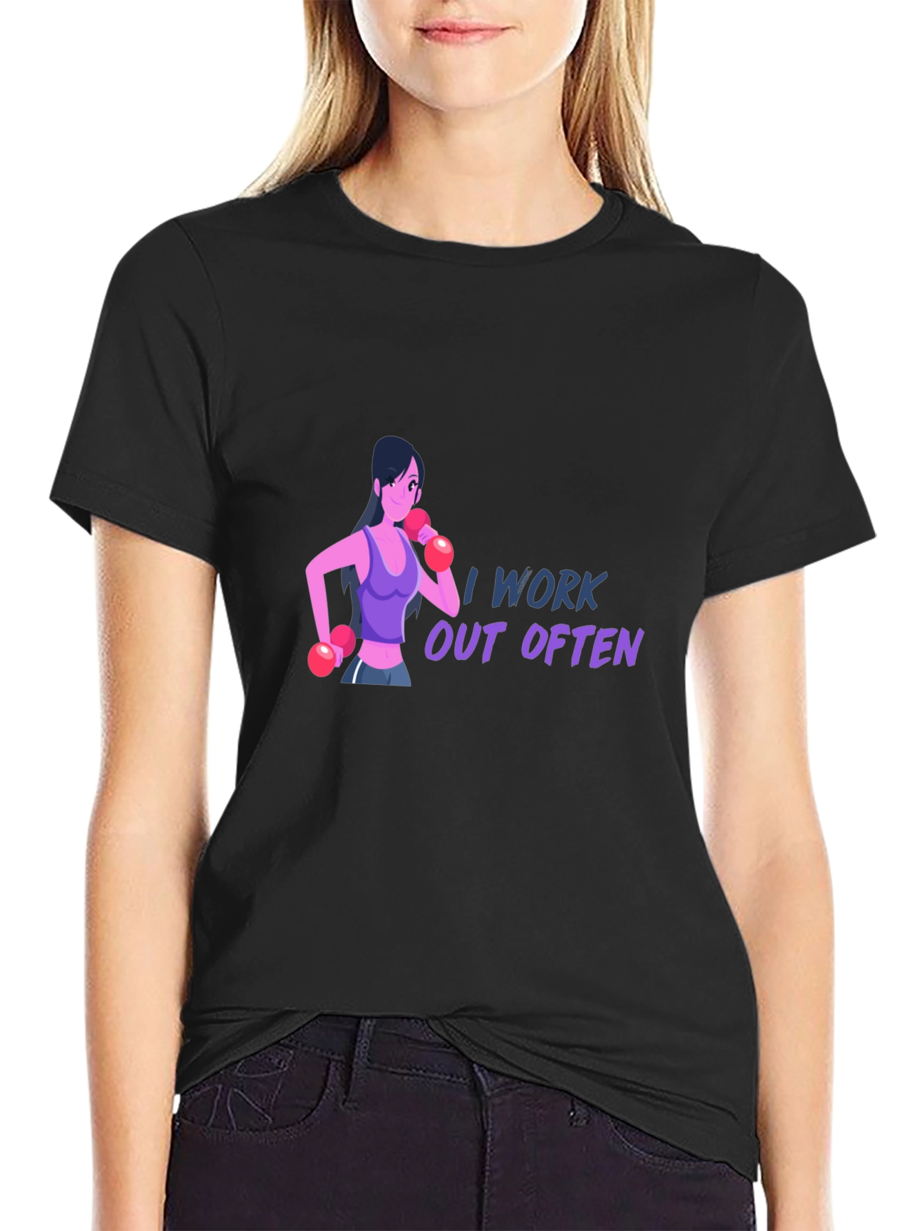I Work Out Often T-Shirt - Black