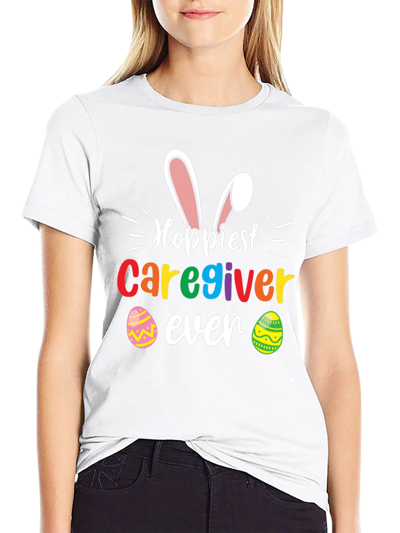 Hoppiest Caregiver Ever Easter T-Shirt