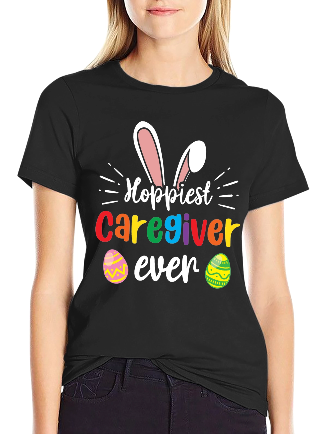 Hoppiest Caregiver Ever Easter T-Shirt