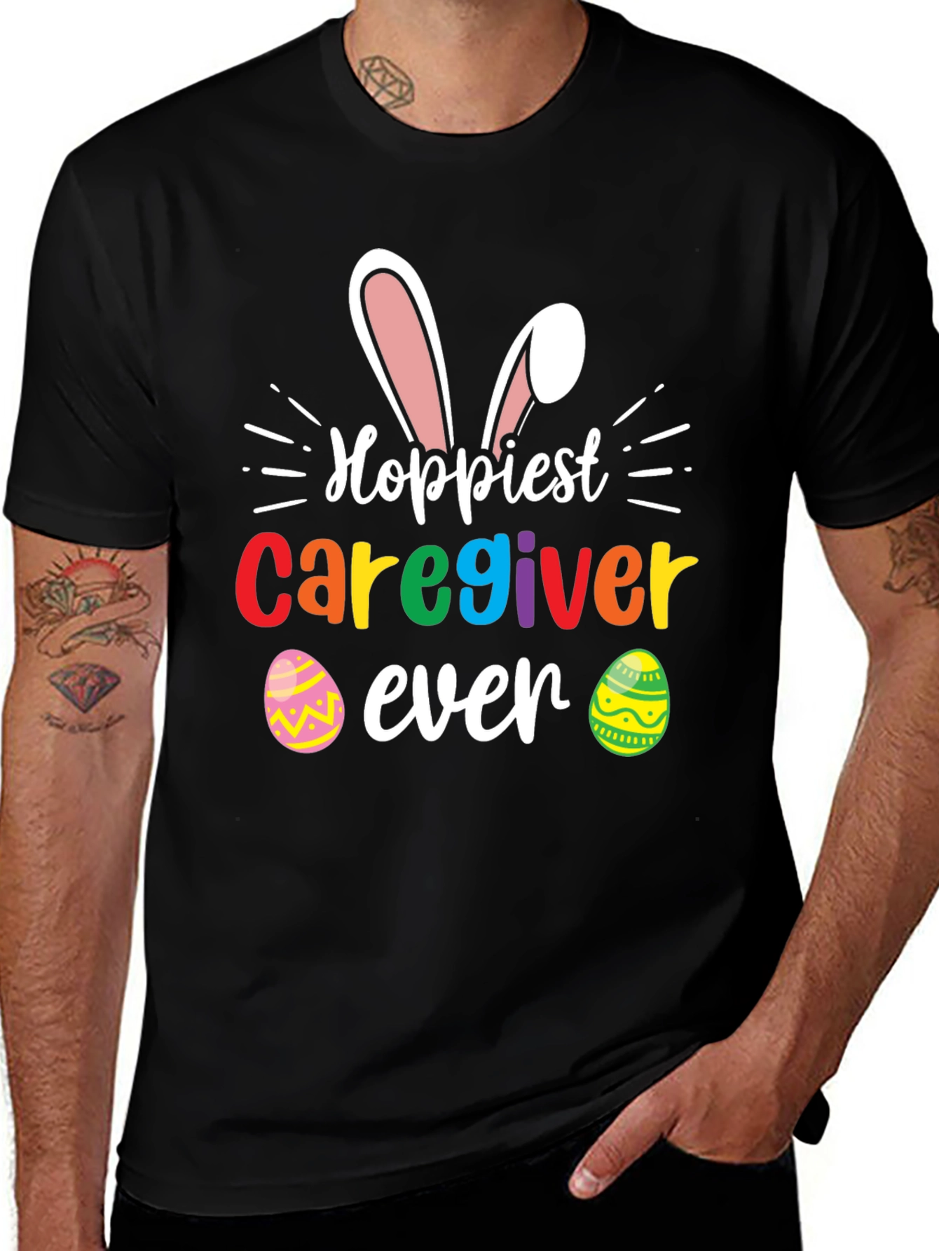 Hoppiest Caregiver Ever Easter T-Shirt
