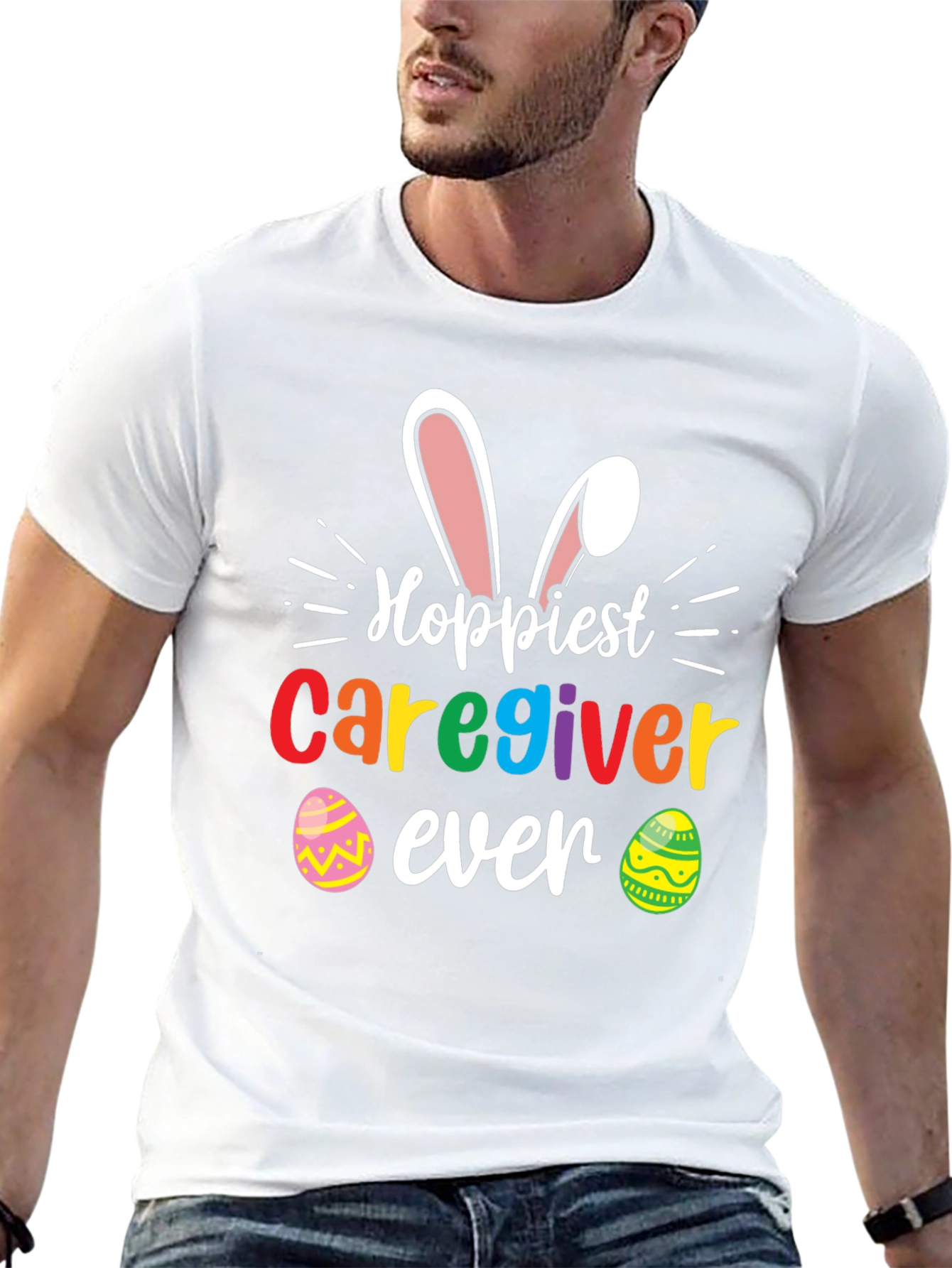 Hoppiest Caregiver Ever Easter T-Shirt