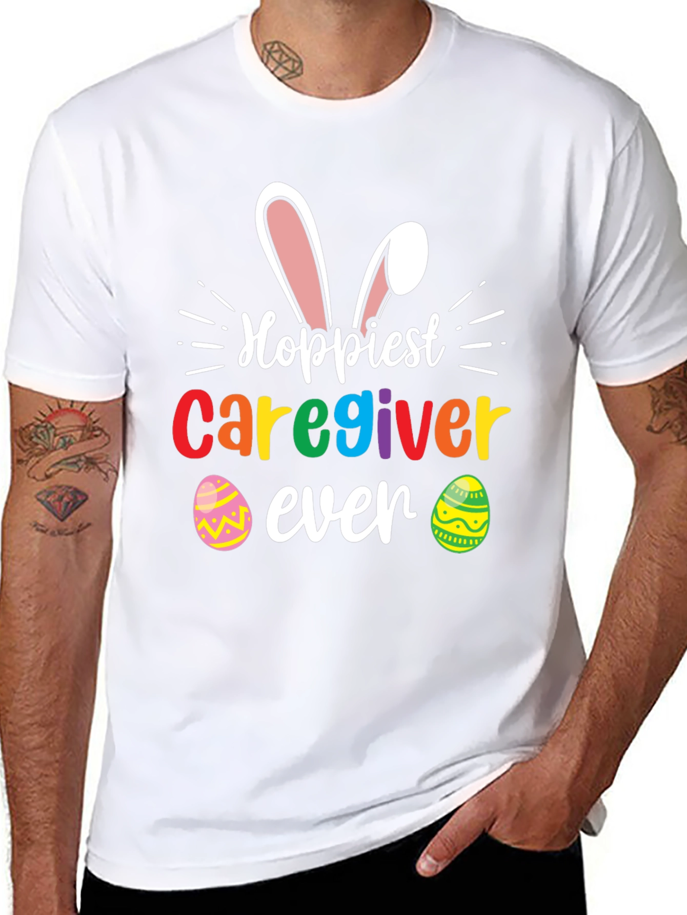 Hoppiest Caregiver Ever Easter T-Shirt