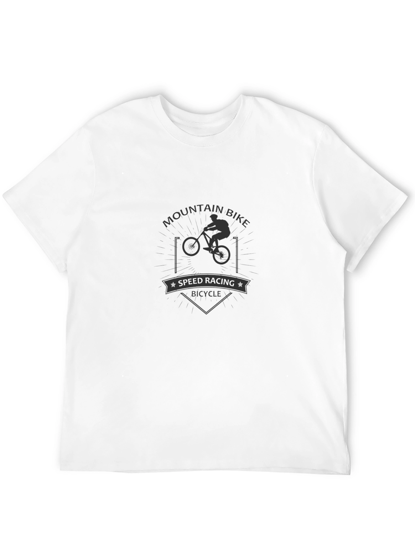 Mountain Bike Speed Racing Graphic Tee - Black