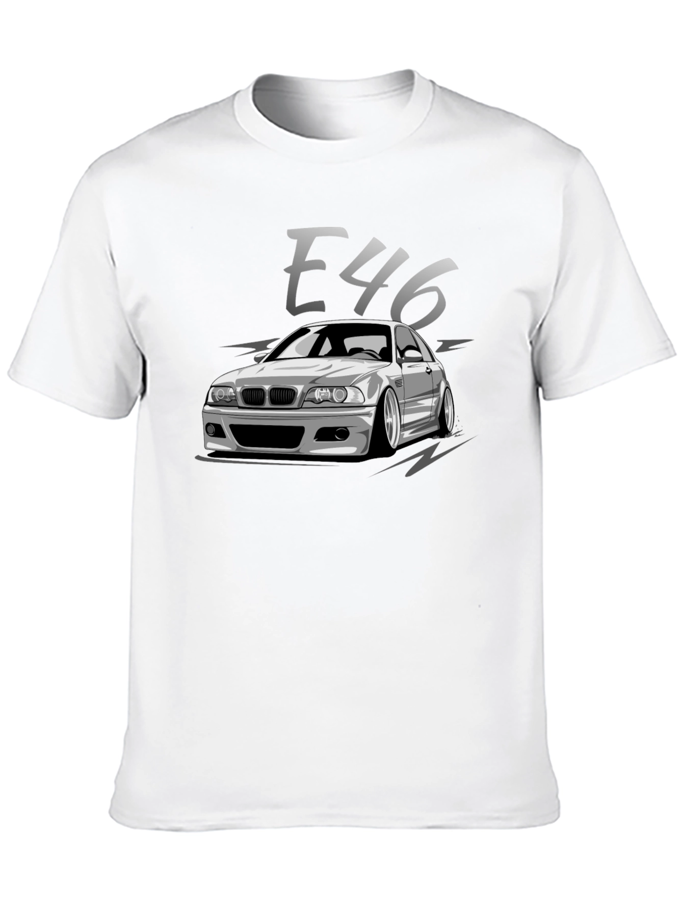 BMW E46 Car Graphic Black T-Shirt