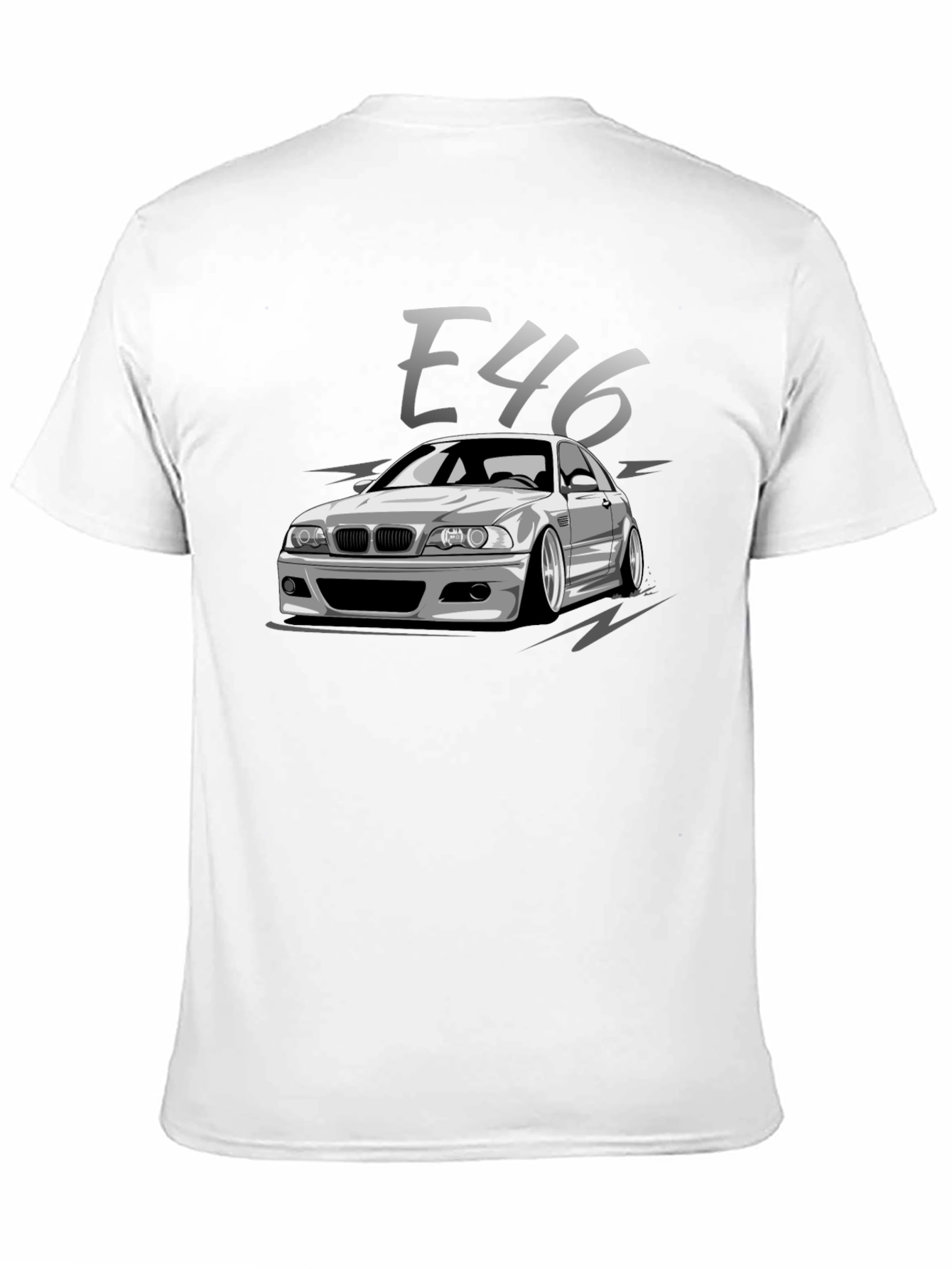 BMW E46 Car Graphic Black T-Shirt