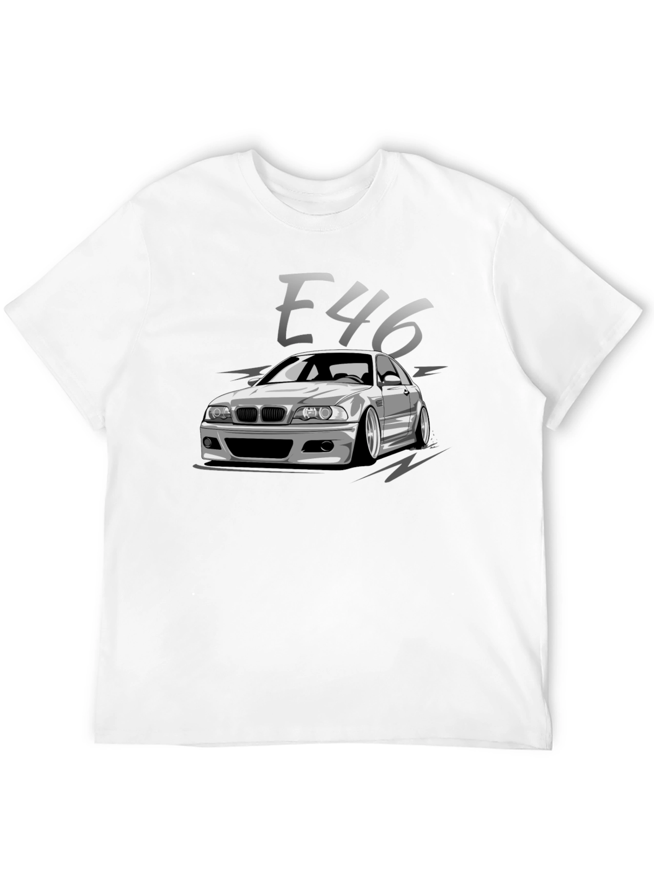 BMW E46 Car Graphic Black T-Shirt