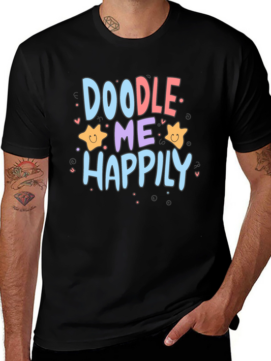 Doodle Me Happily Graphic T-Shirt