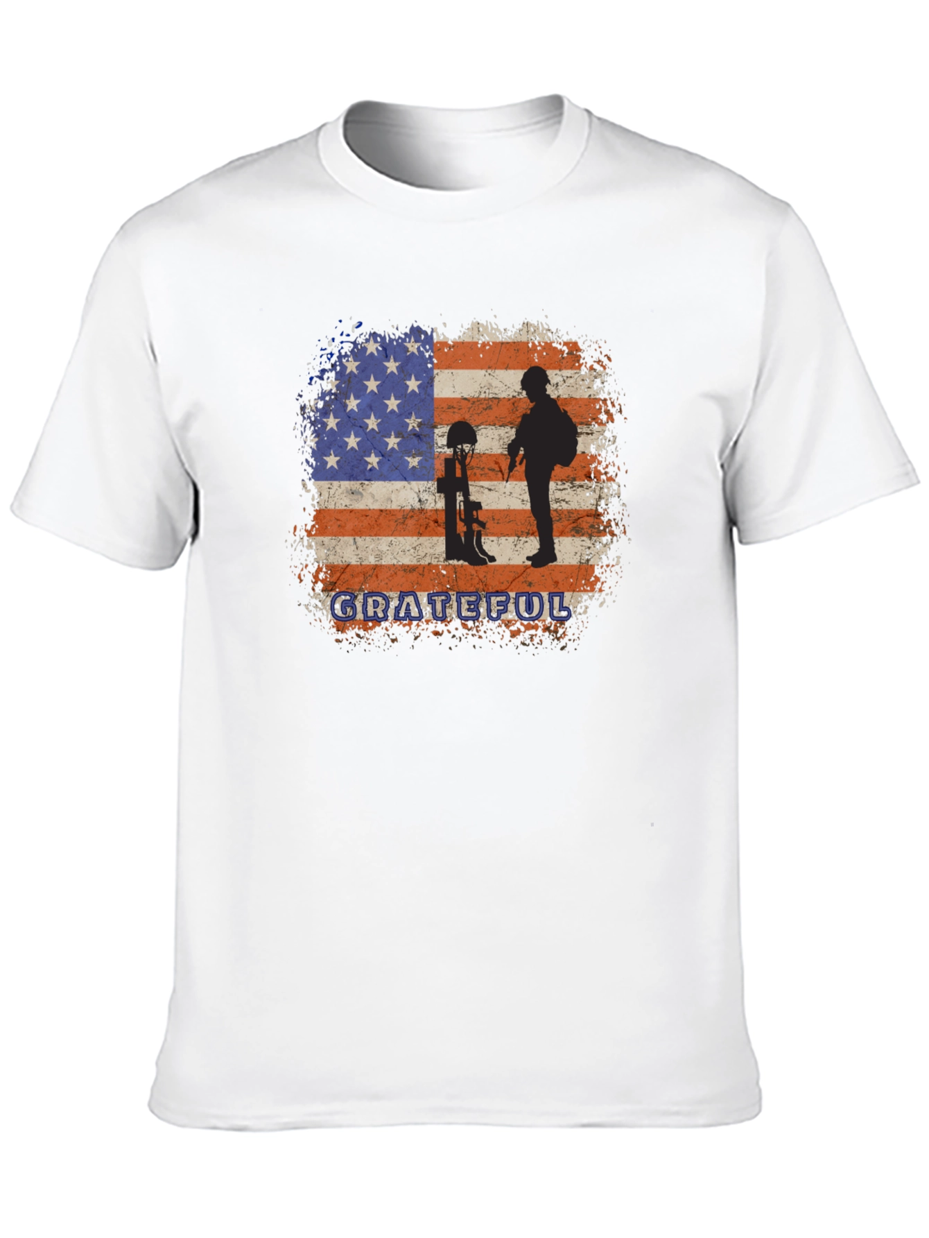 Grateful Veteran American Flag Graphic Tee