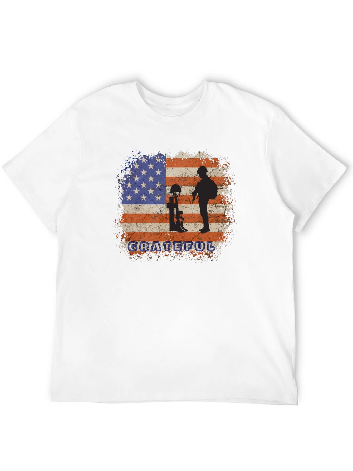 Grateful Veteran American Flag Graphic Tee