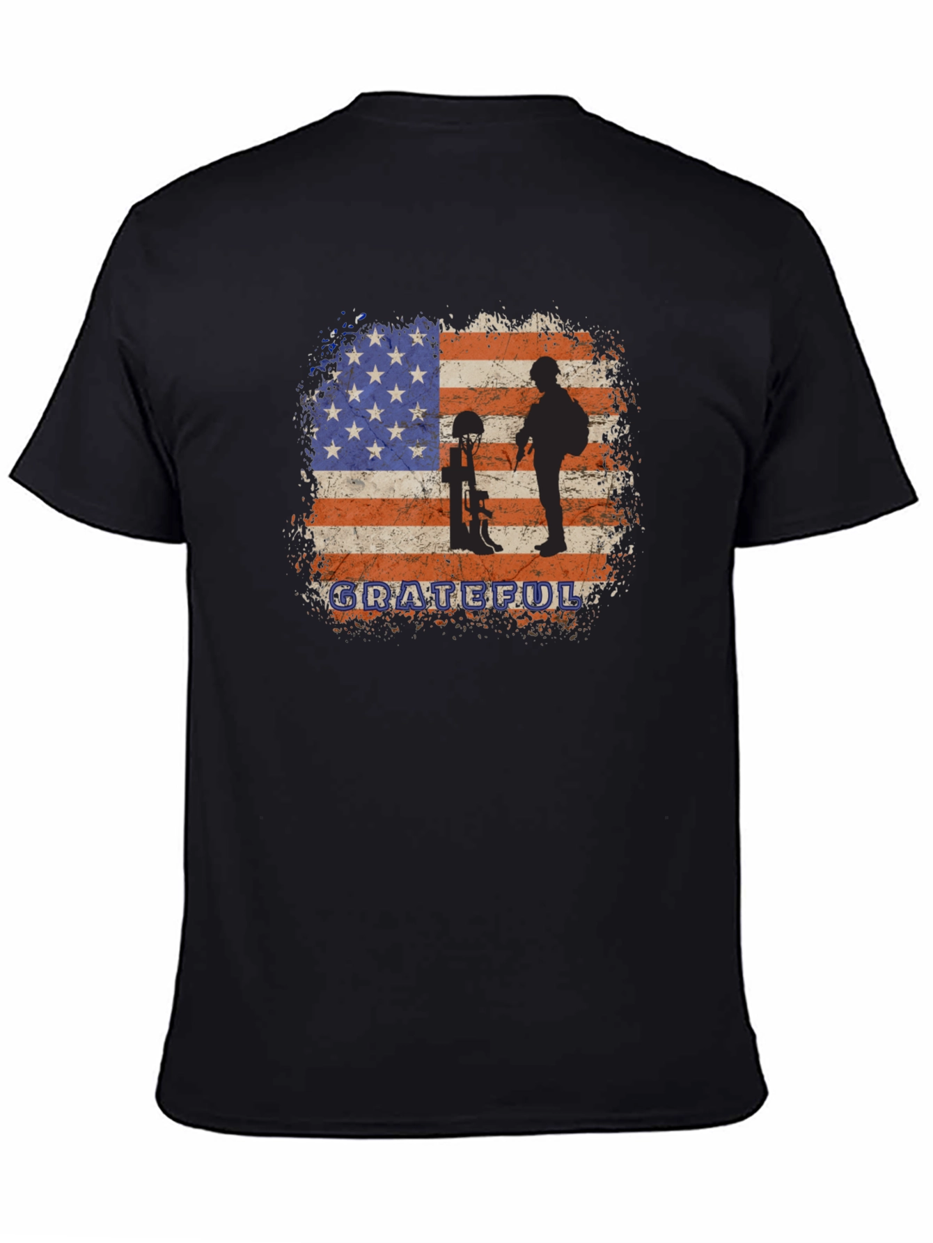Grateful Veteran American Flag Graphic Tee