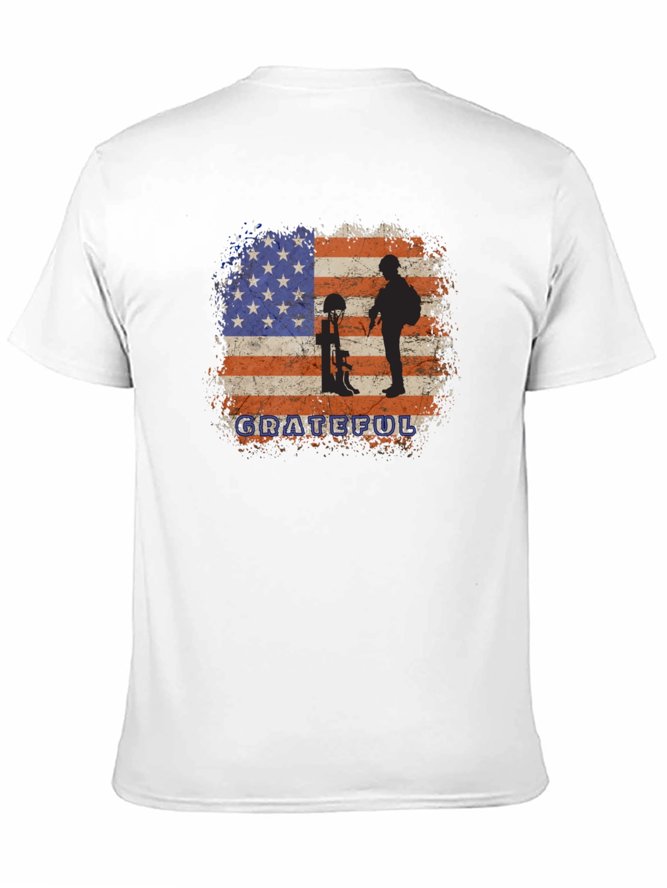 Grateful Veteran American Flag Graphic Tee