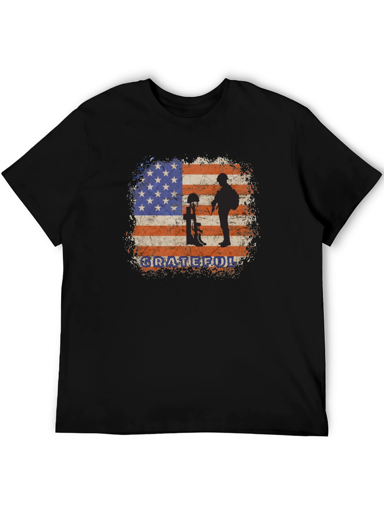 Grateful Veteran American Flag Graphic Tee