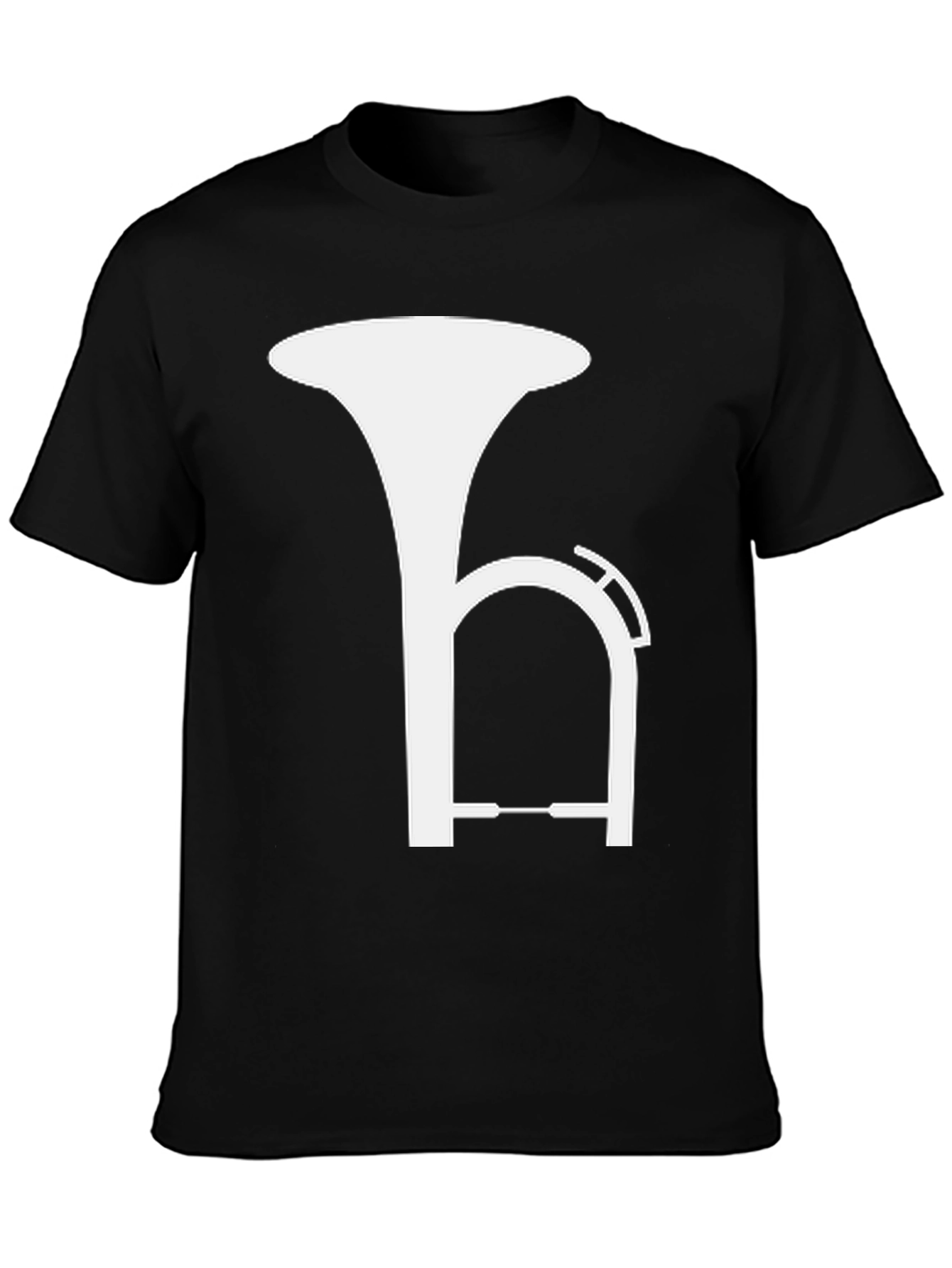 Tuba Silhouette Graphic Tee - Musical Instrument Shirt