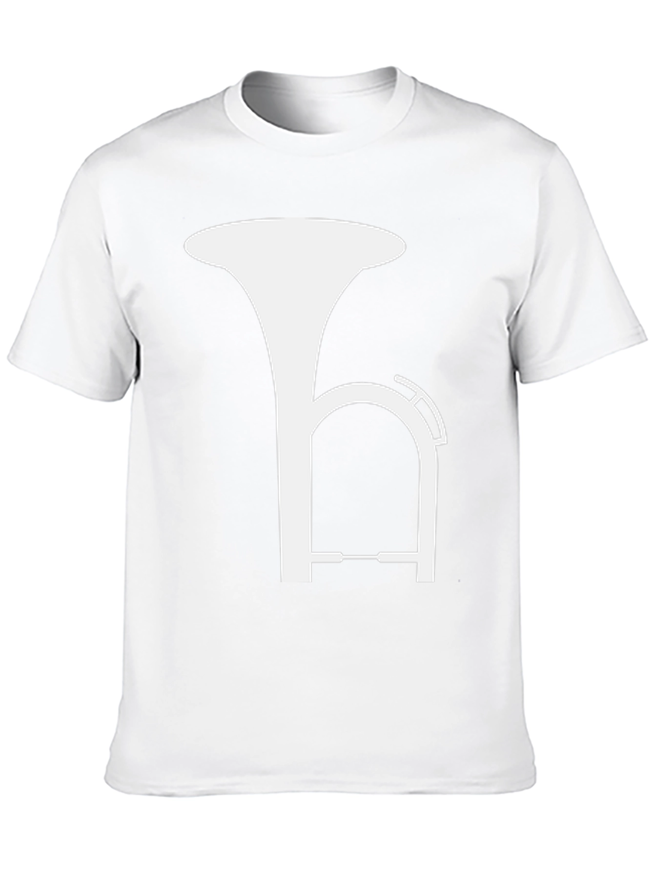 Tuba Silhouette Graphic Tee - Musical Instrument Shirt