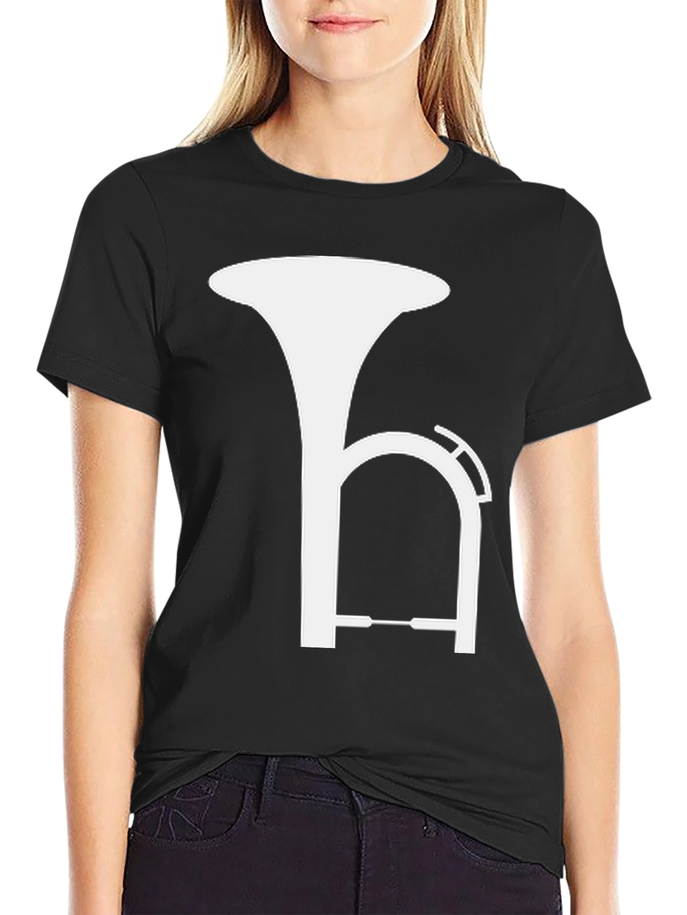 Tuba Silhouette Graphic Tee - Musical Instrument Shirt