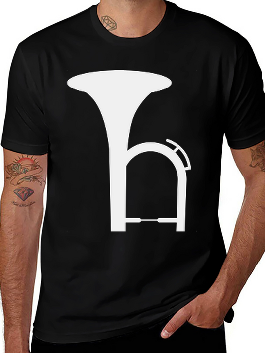 Tuba Silhouette Graphic Tee - Musical Instrument Shirt