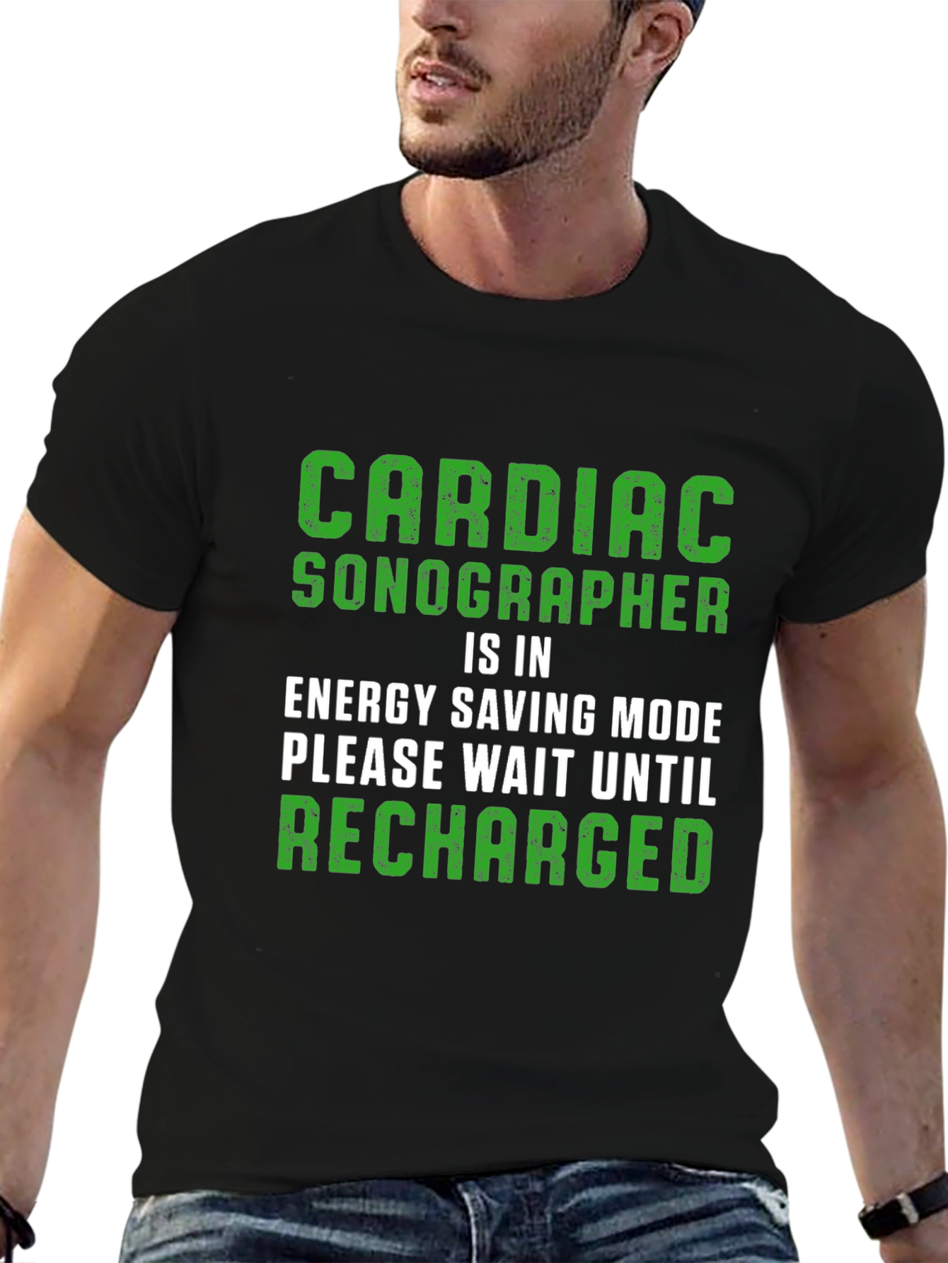 Cardiac Sonographer Energy Saving Mode T-Shirt