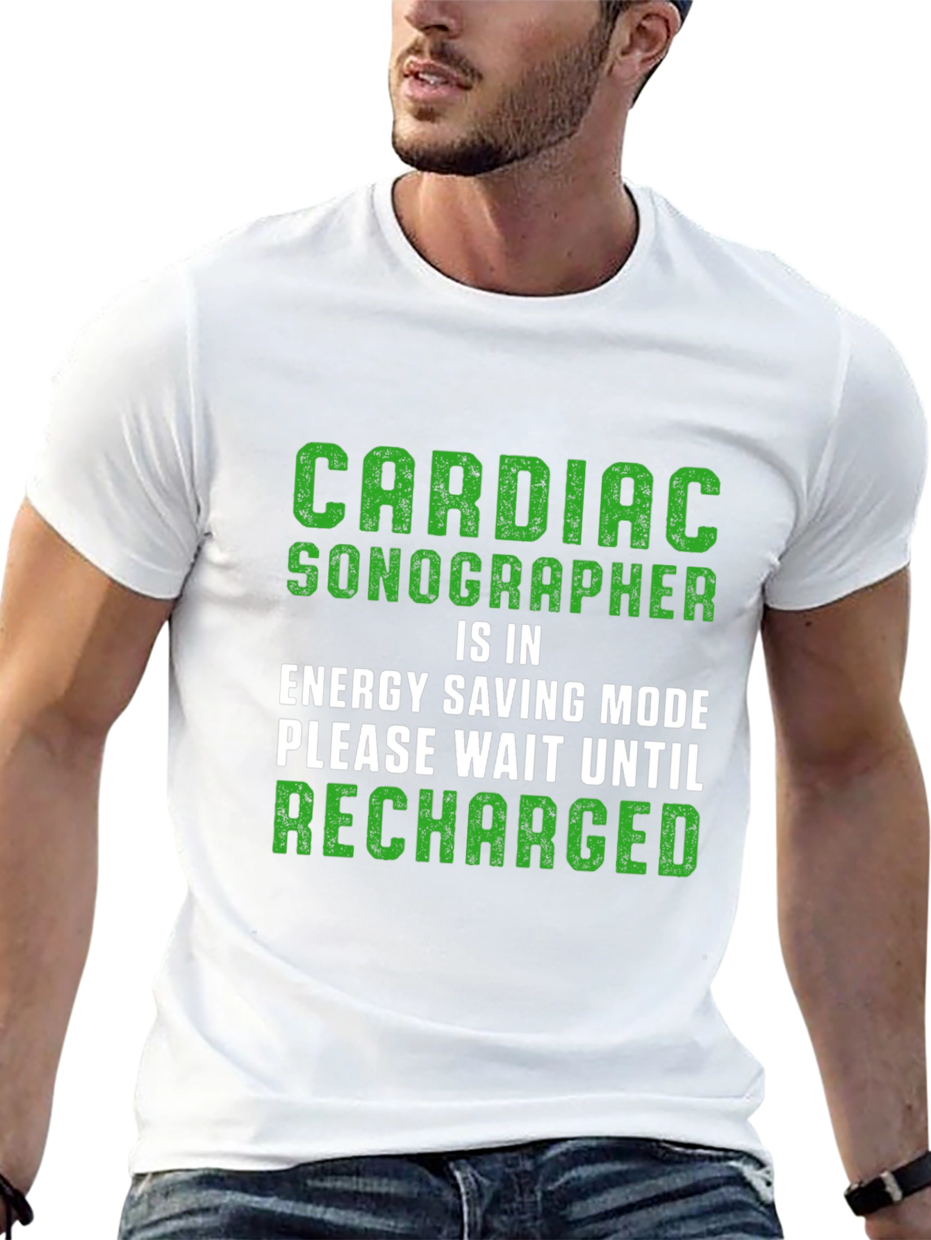 Cardiac Sonographer Energy Saving Mode T-Shirt