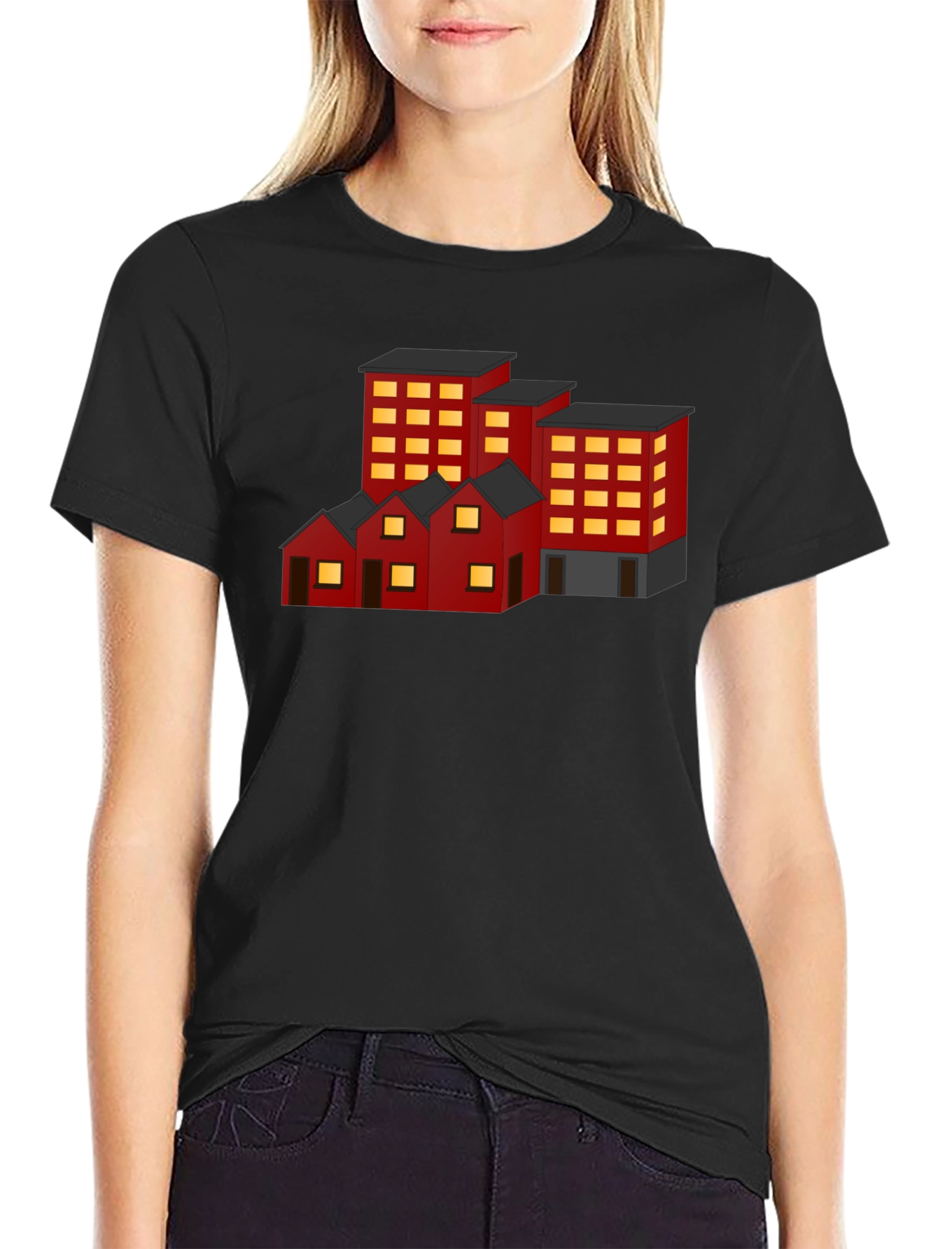 Cityscape Graphic Tee - Urban Architecture Shirt