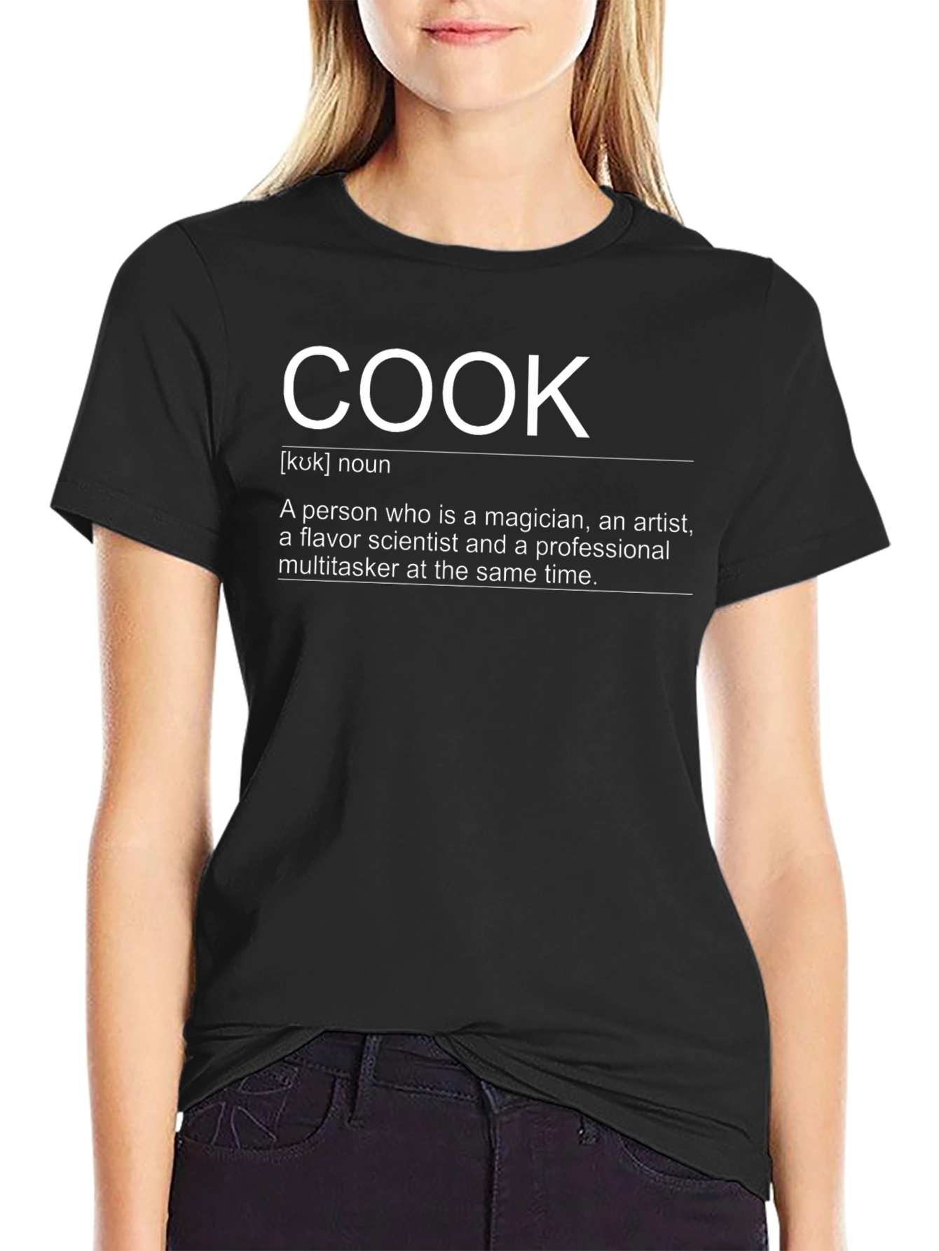 Cook Definition Black T-Shirt - Chef Culinary Artist Foodie