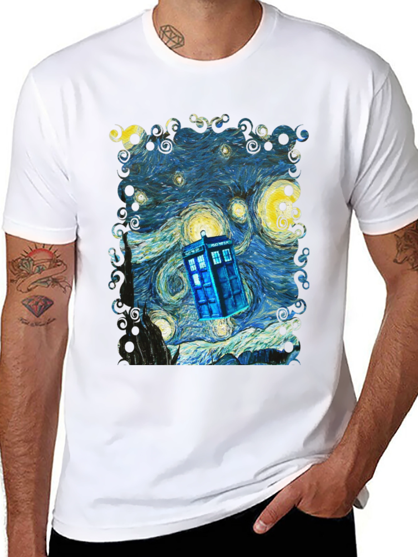 Starry Night TARDIS T-Shirt