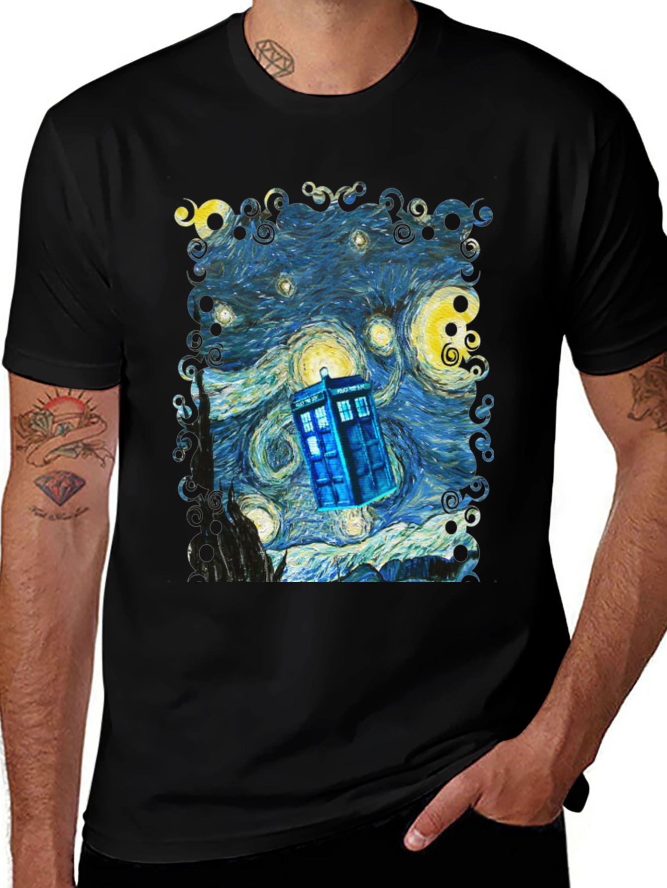 Starry Night TARDIS T-Shirt