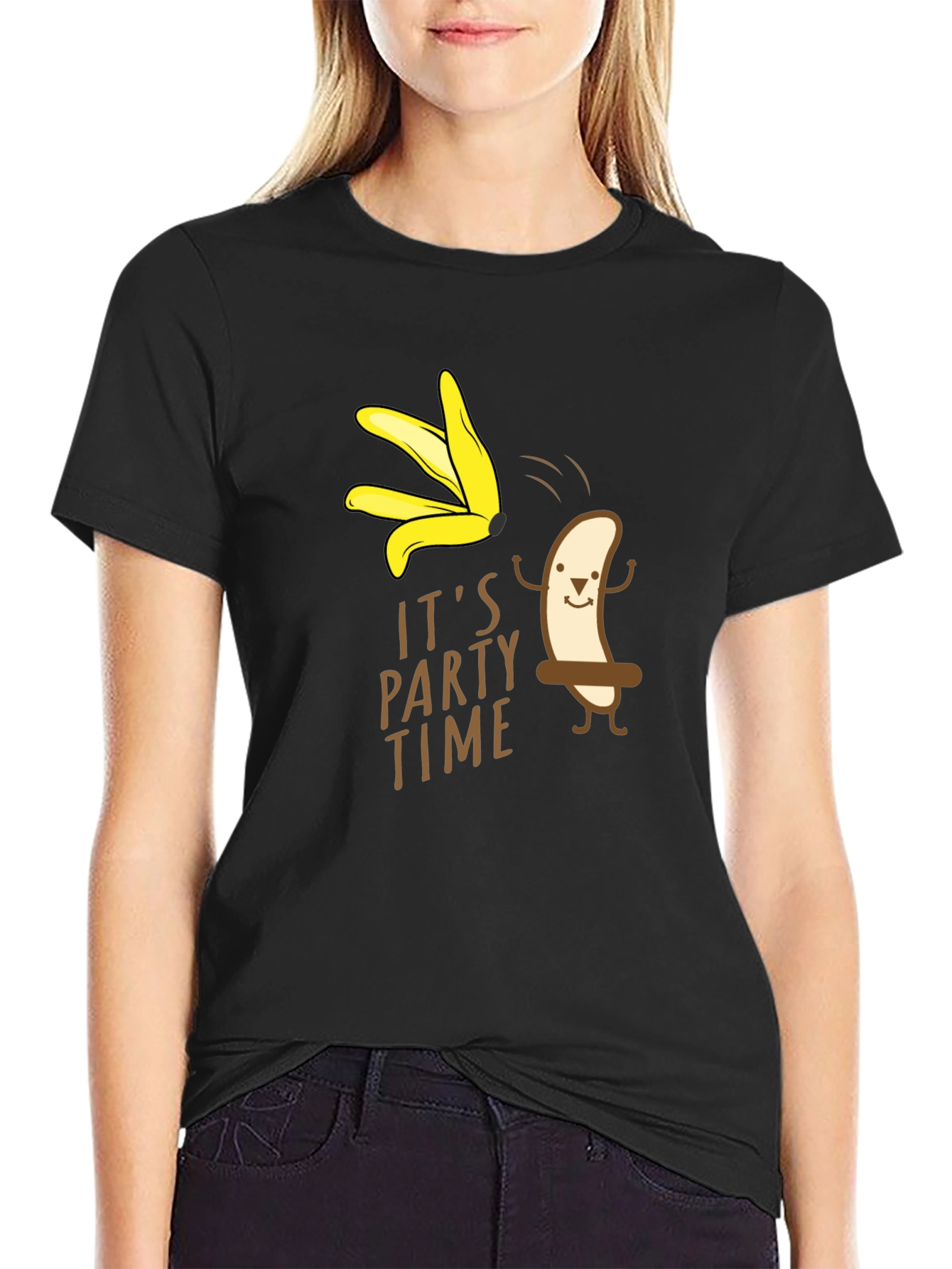 Its Party Time Banana Graphic T-Shirt