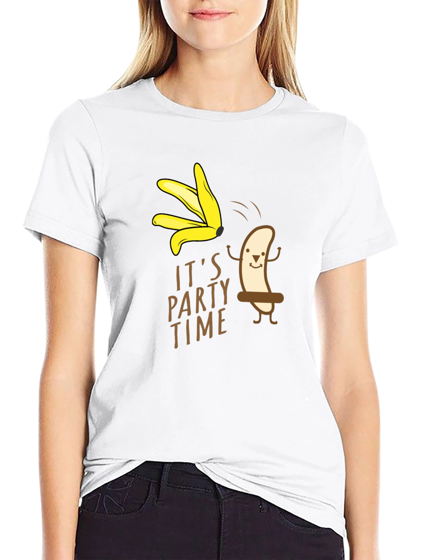 Its Party Time Banana Graphic T-Shirt