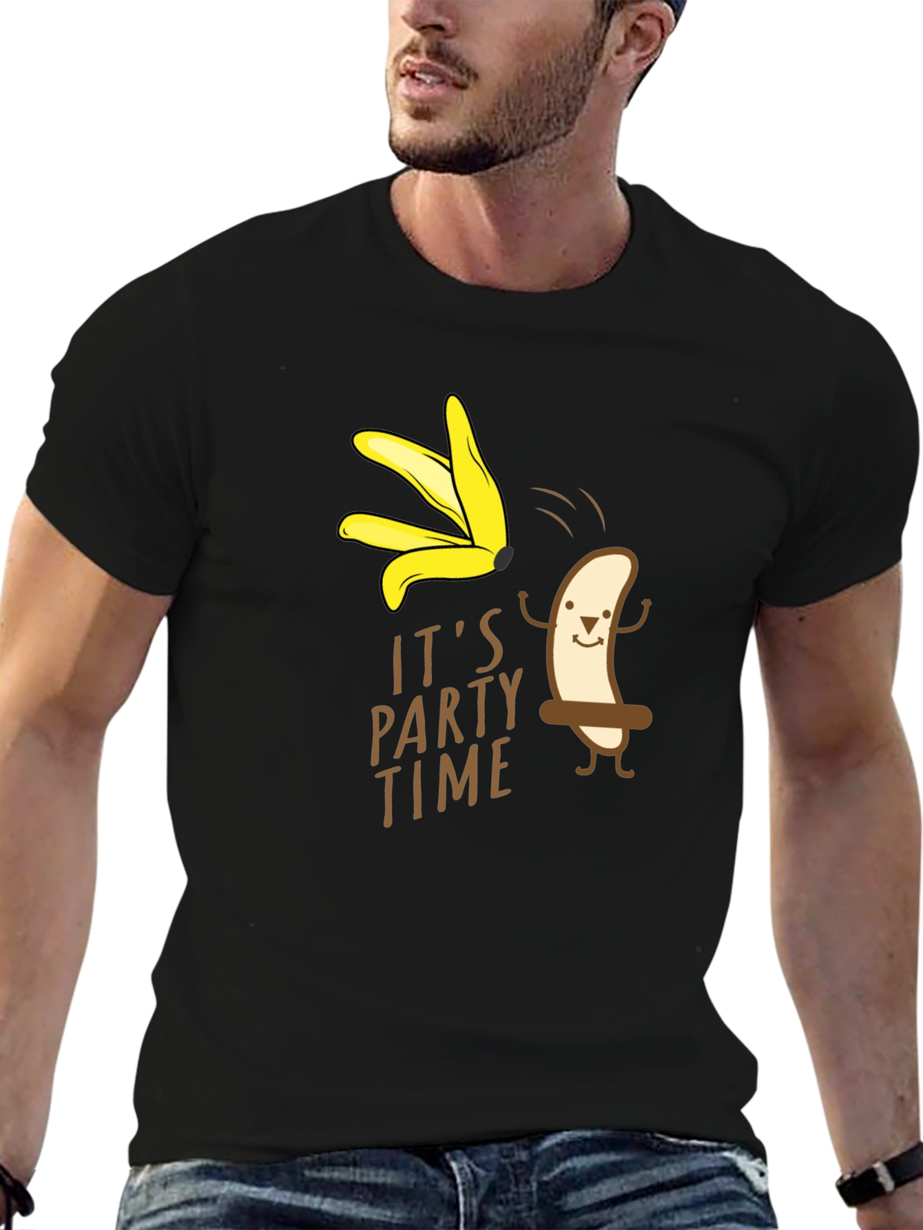 Its Party Time Banana Graphic T-Shirt