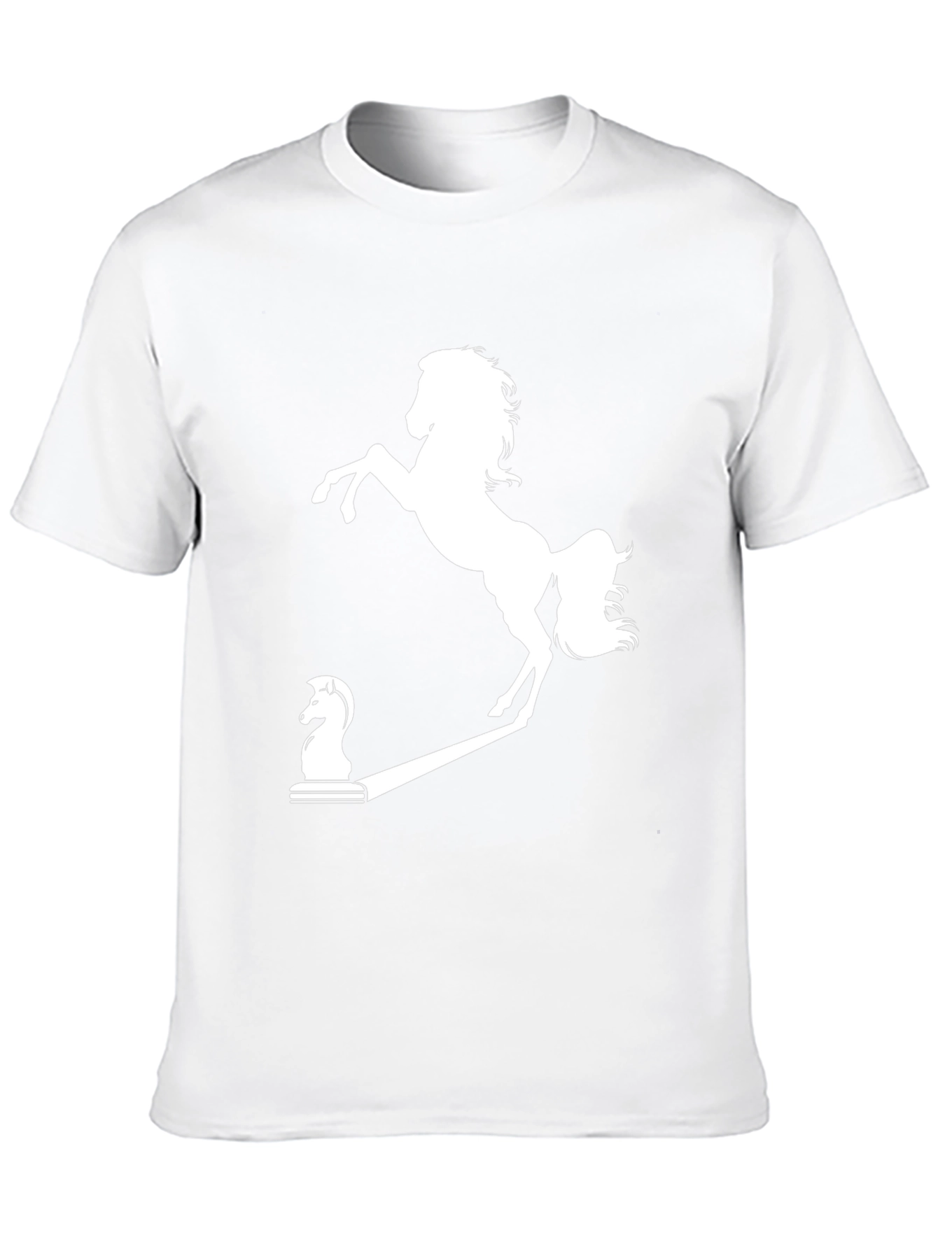 Chess Knight to Prancing Horse Black T-Shirt