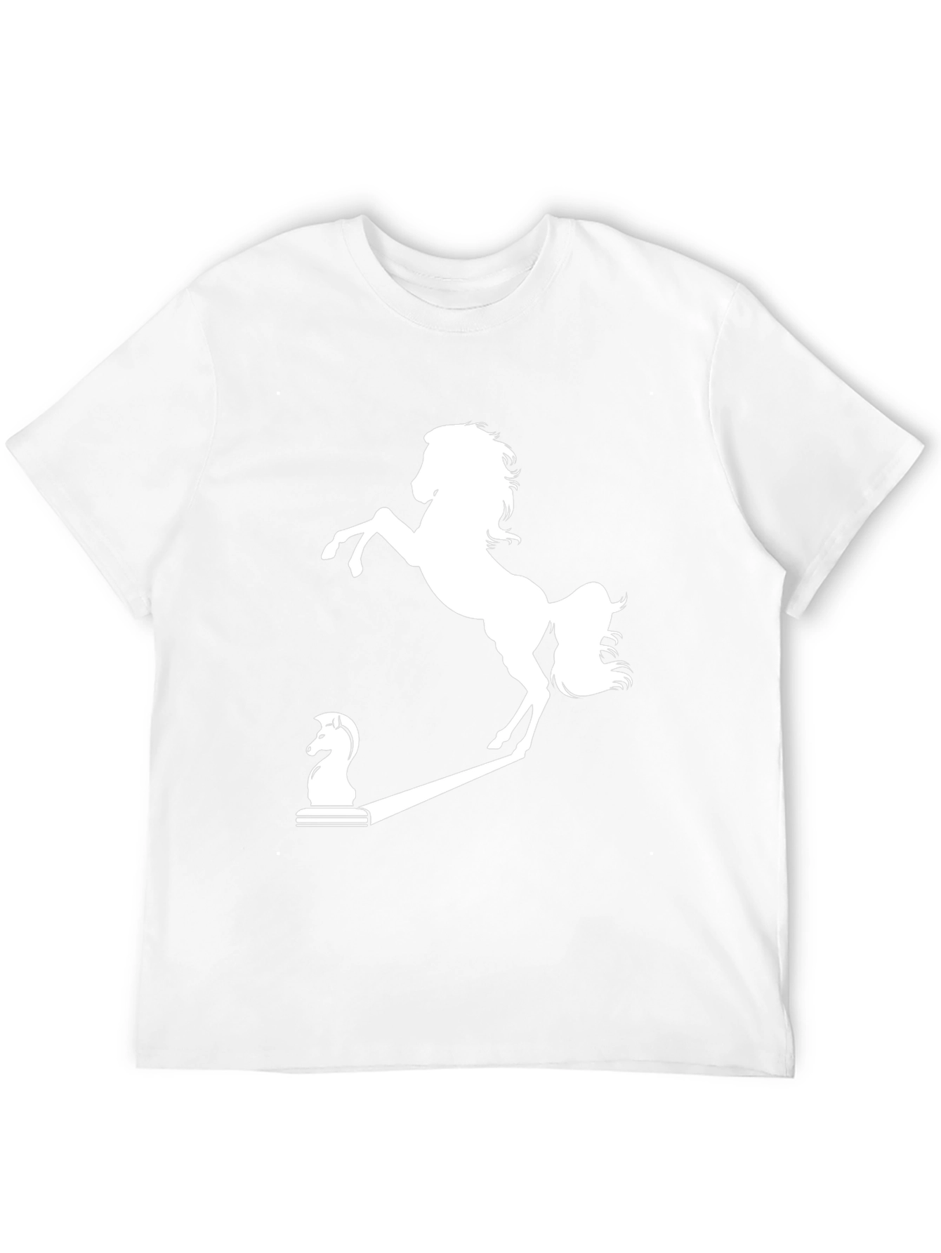 Chess Knight to Prancing Horse Black T-Shirt