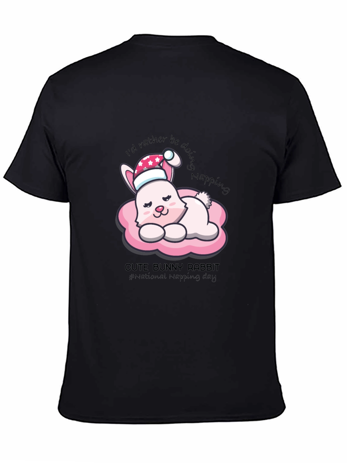 Cute Bunny Napping T-Shirt - National Napping Day