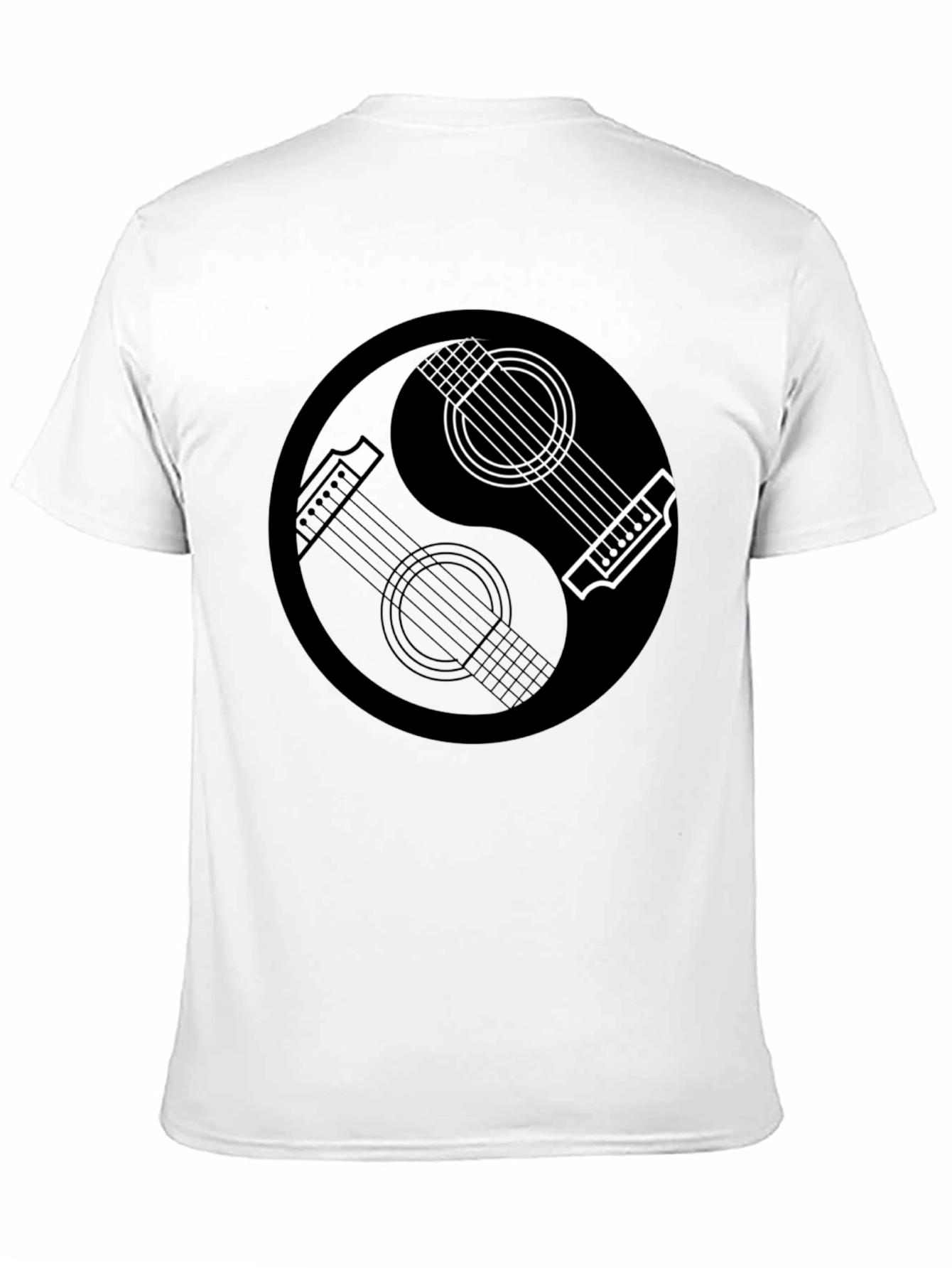 Yin Yang Guitar Graphic Tee - Musical Balance T-Shirt